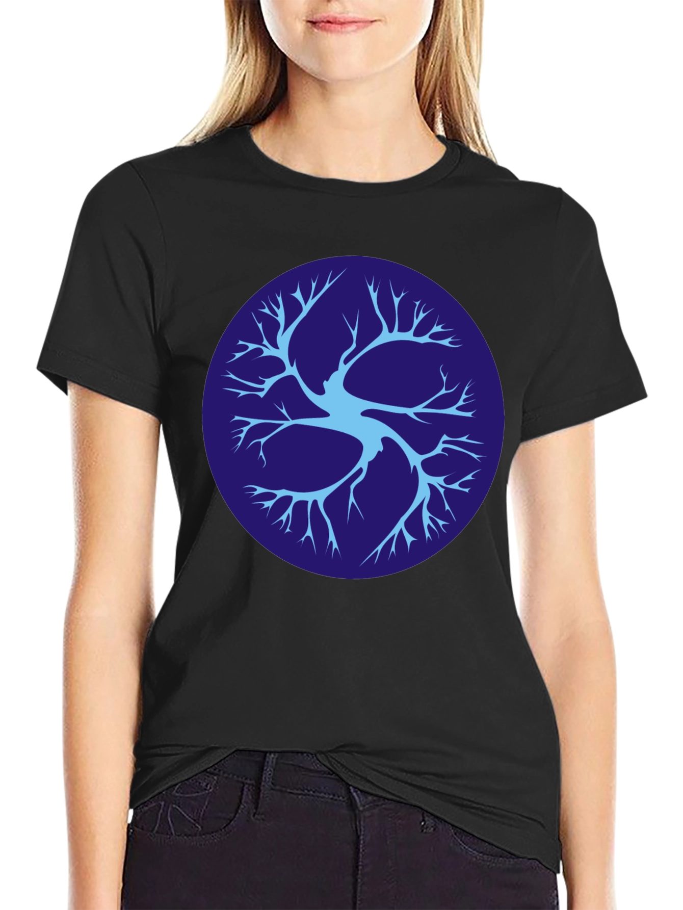 Abstract Tree Graphic Tee - Stylish Comfort