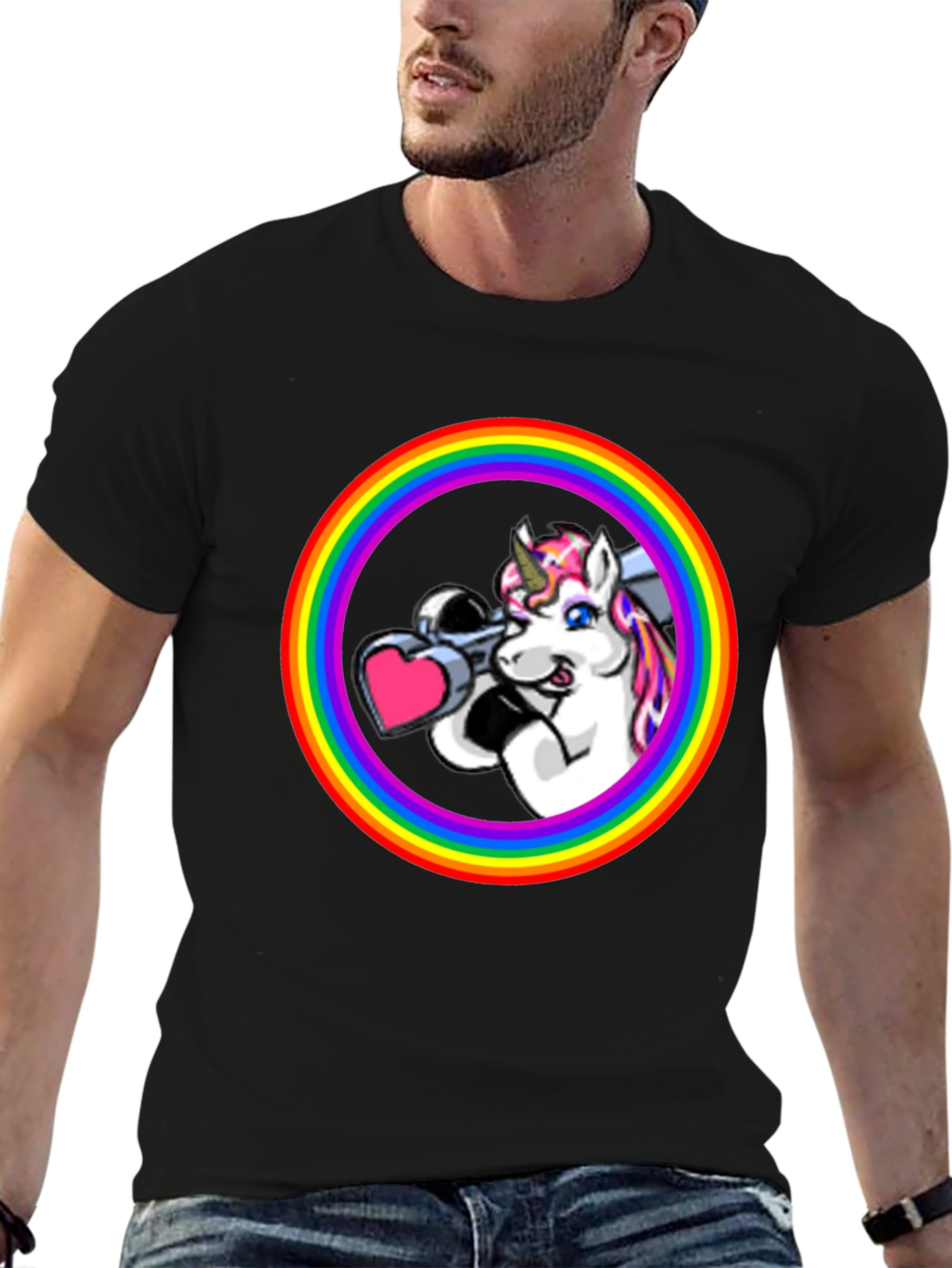 Unicorn Bazooka Rainbow T-Shirt