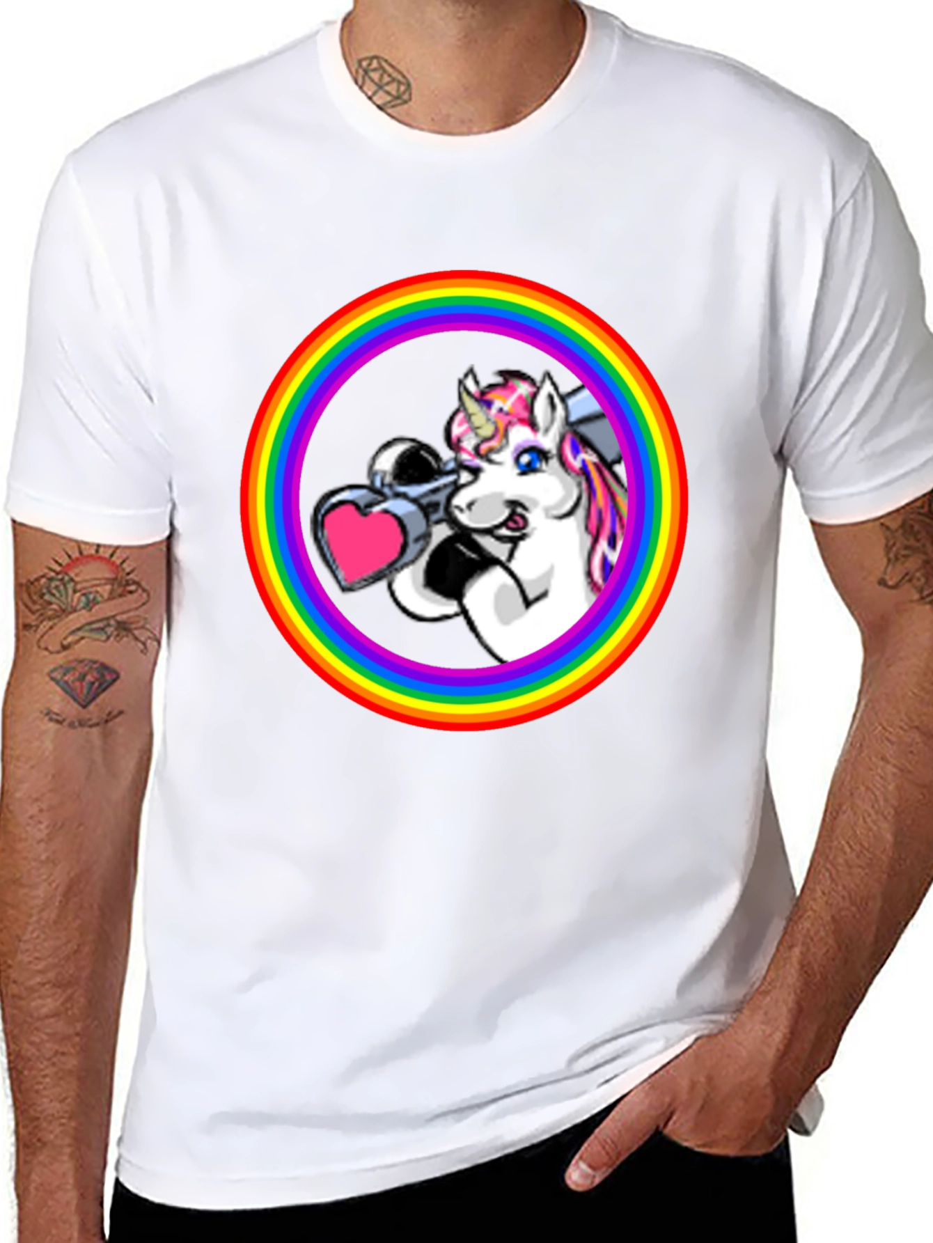 Unicorn Bazooka Rainbow T-Shirt