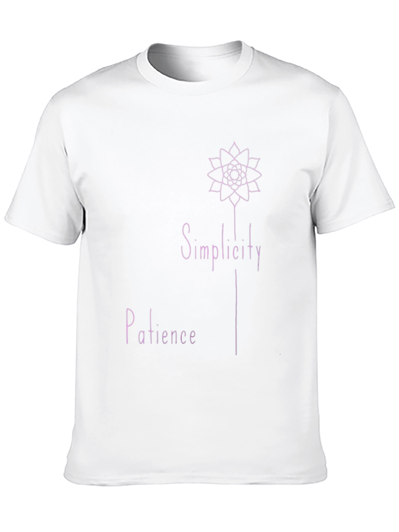 Minimalist Simplicity Patience Black T-Shirt