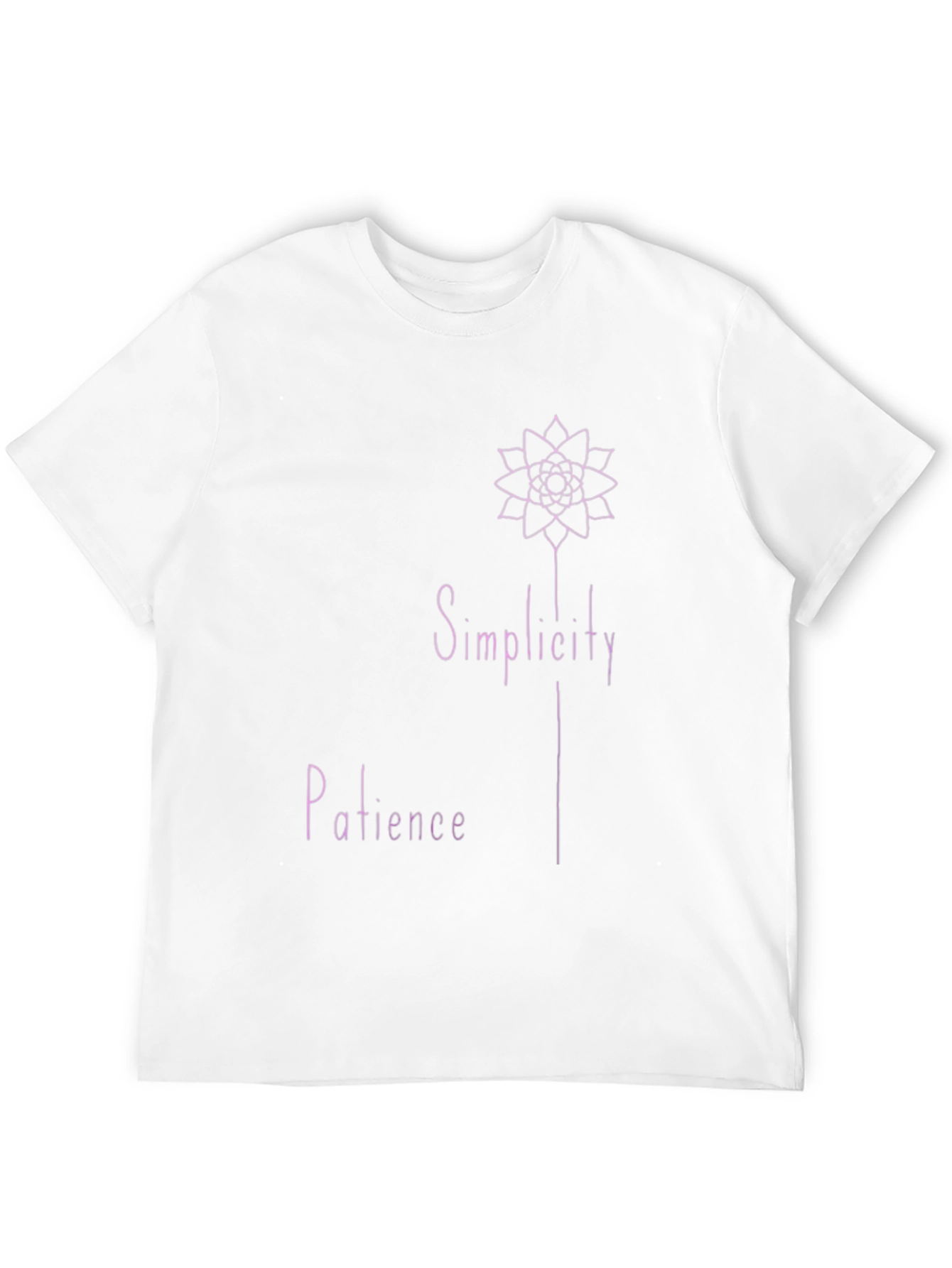 Minimalist Simplicity Patience Black T-Shirt
