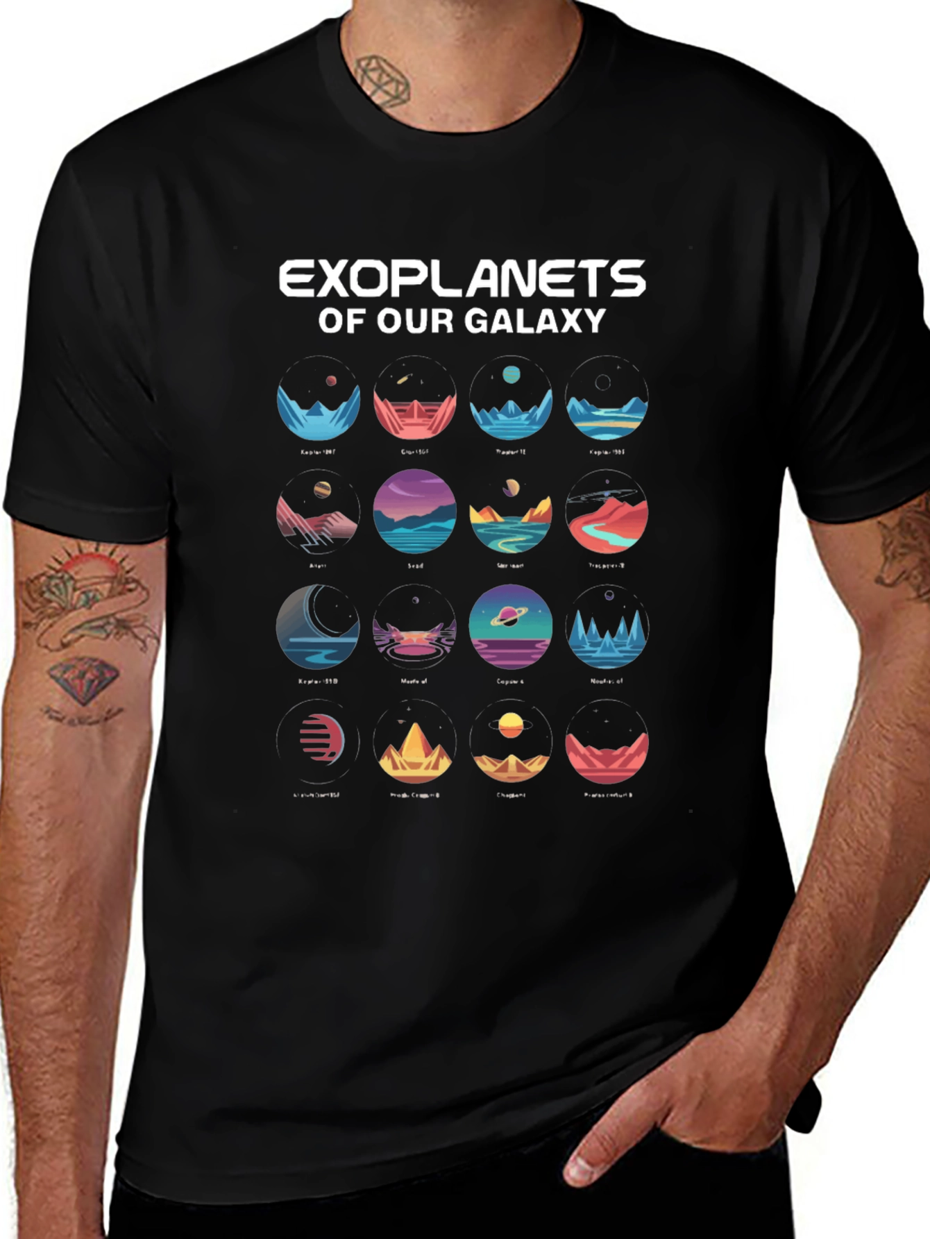 Exoplanets Galaxy T-Shirt - Space Lover Tee