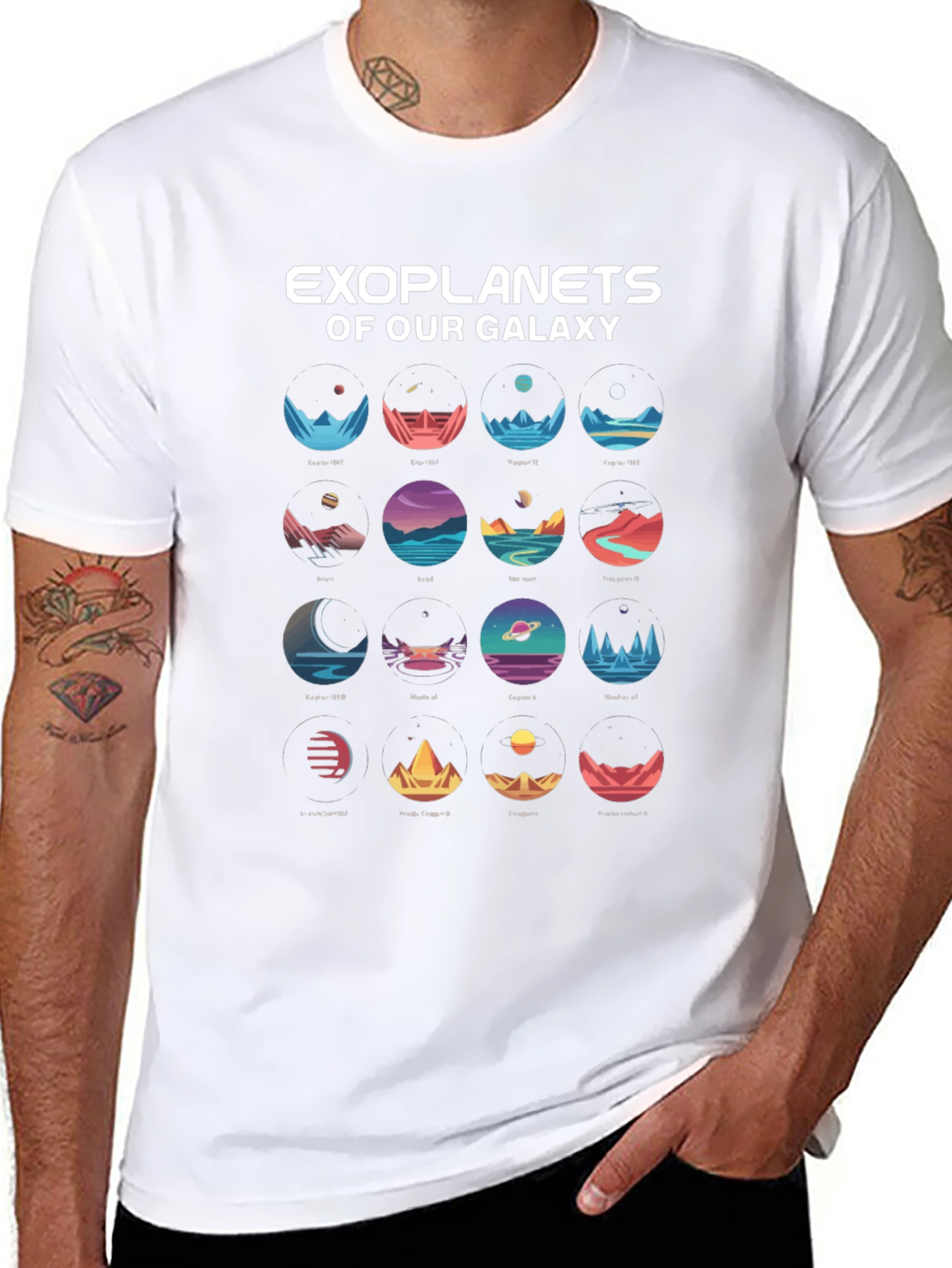 Exoplanets Galaxy T-Shirt - Space Lover Tee