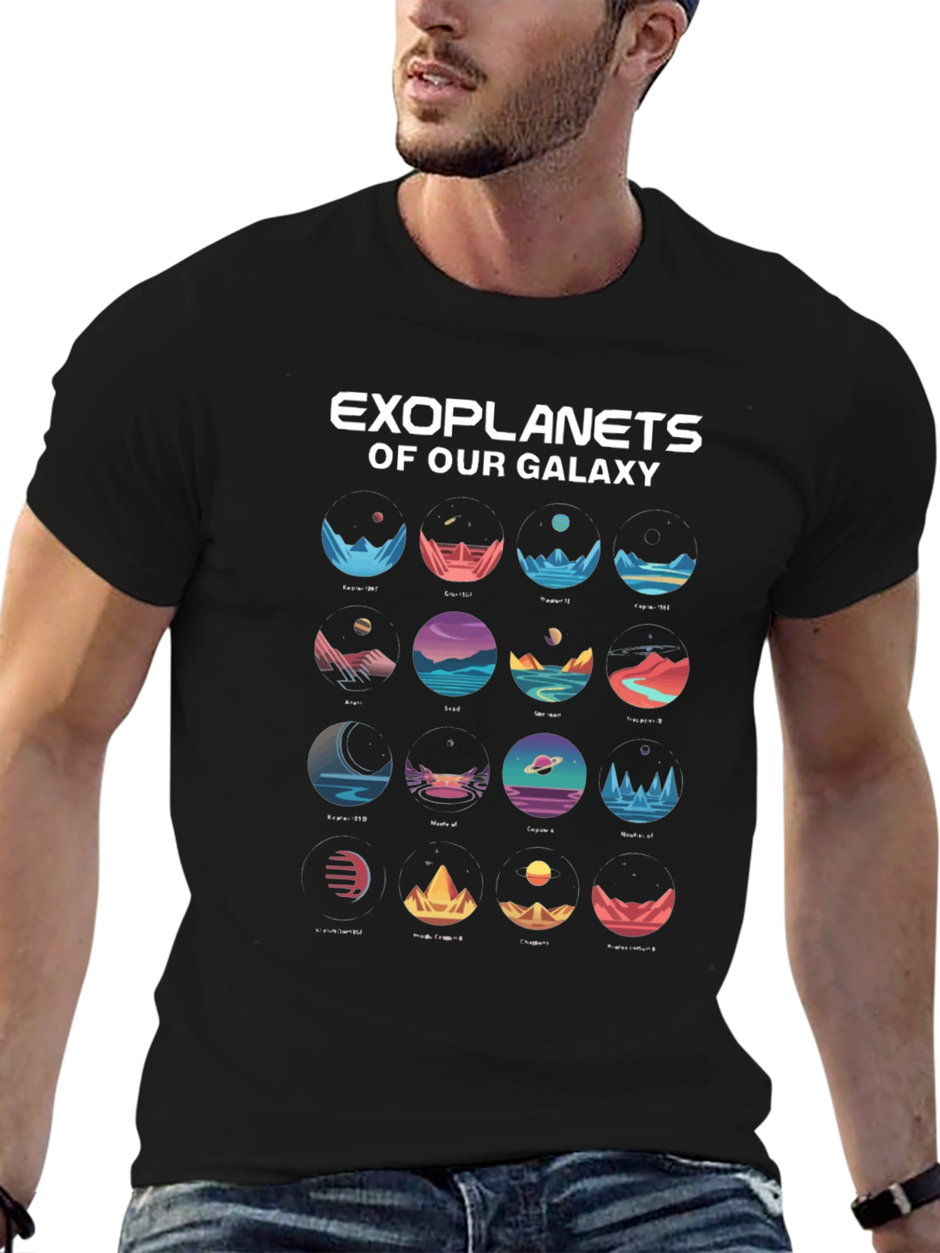 Exoplanets Galaxy T-Shirt - Space Lover Tee