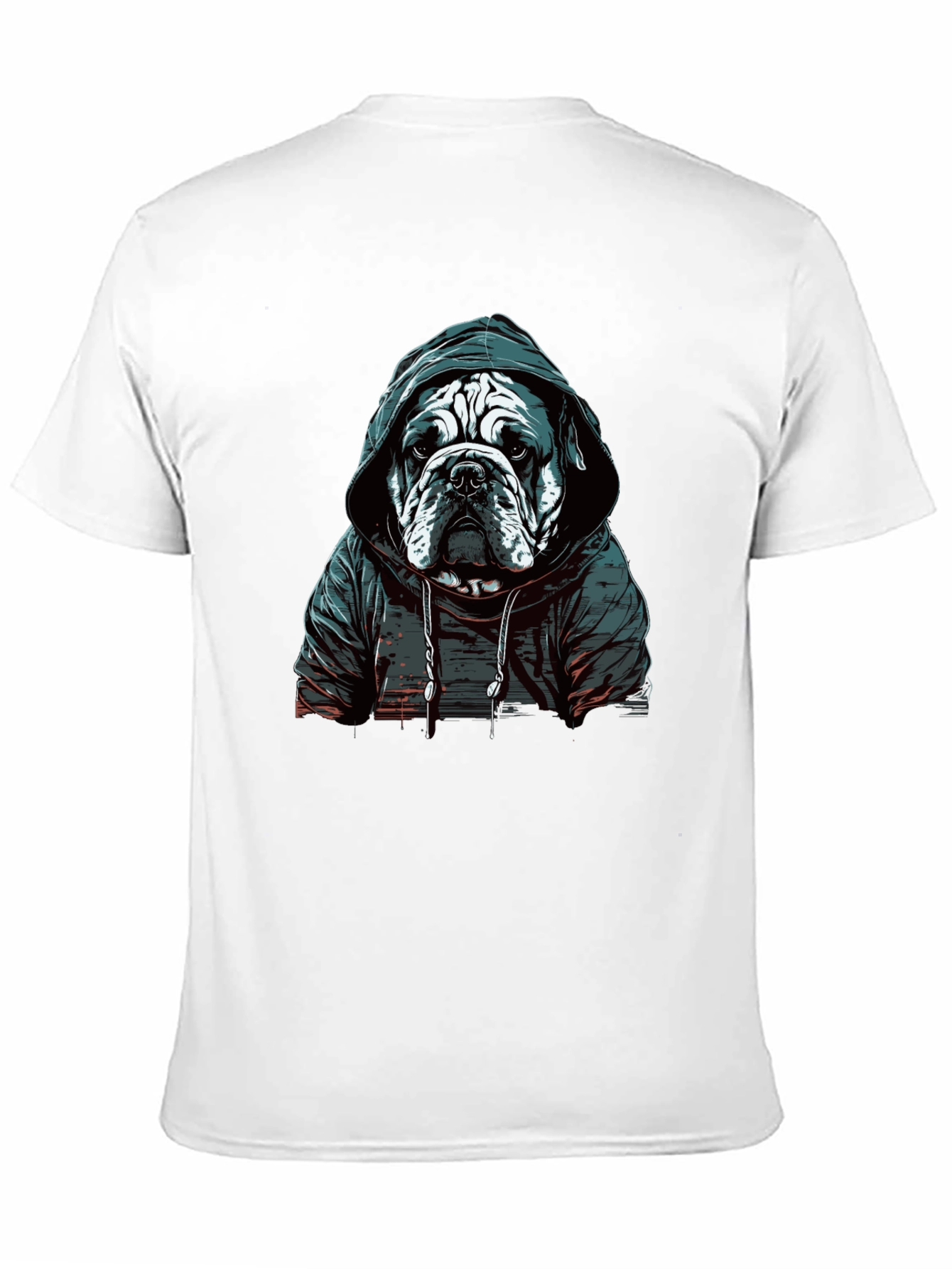 Hooded Bulldog Graphic T-Shirt