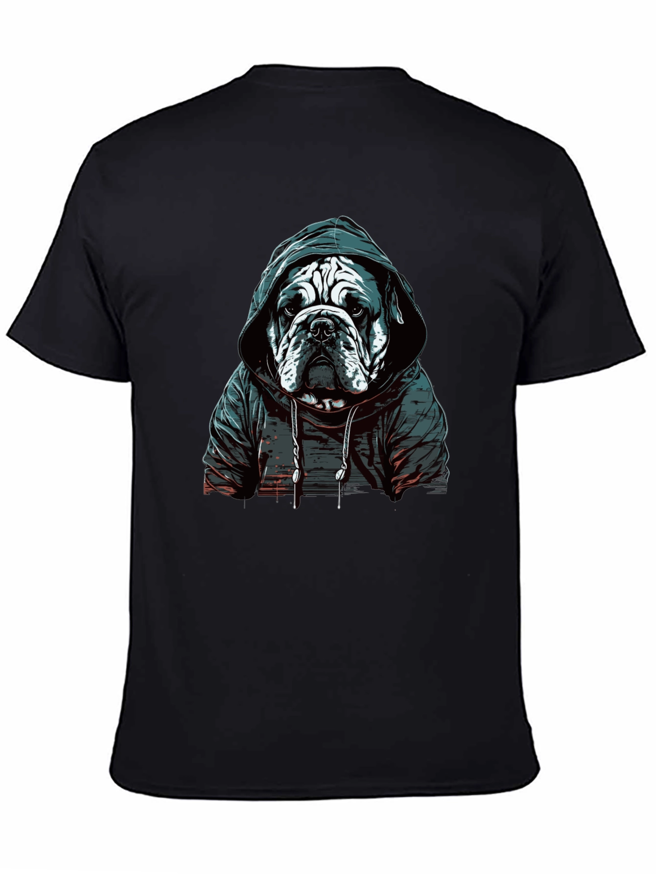 Hooded Bulldog Graphic T-Shirt
