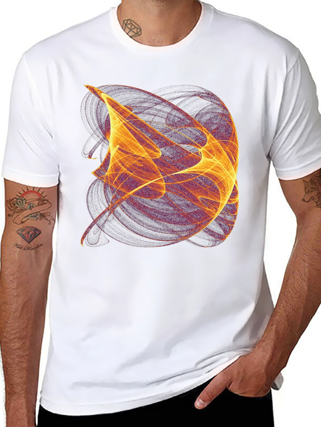 Abstract Energy Graphic T-Shirt
