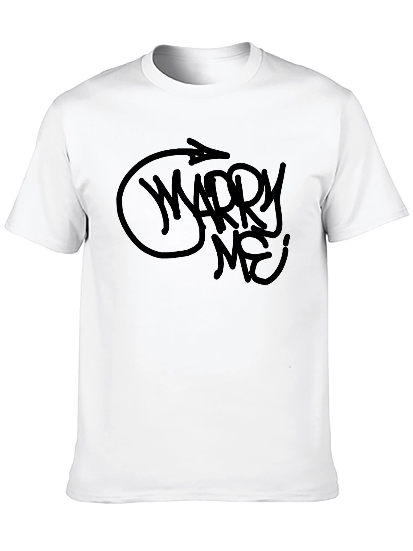 Marry Me? Graphic Tee - Mens Black T-Shirt