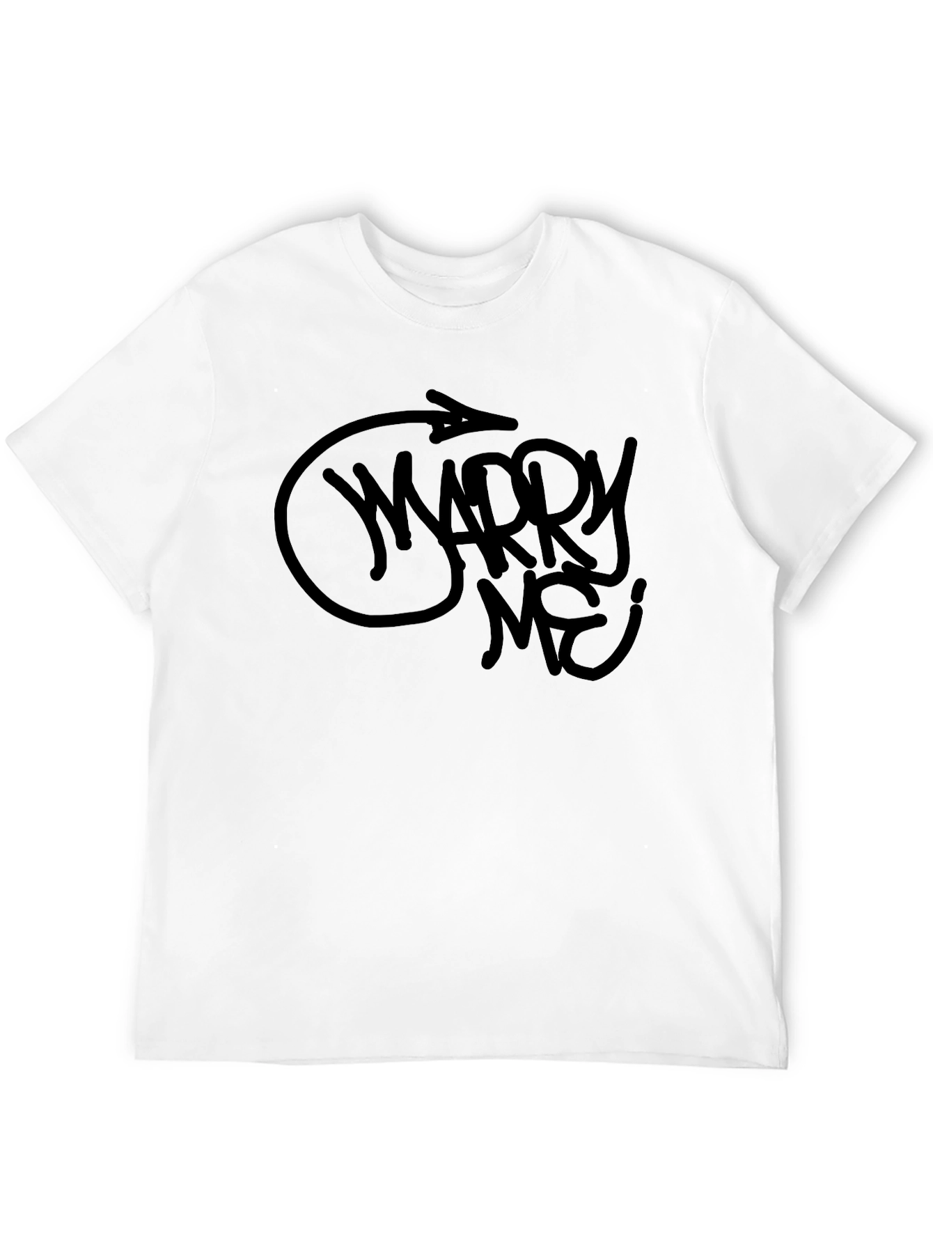 Marry Me? Graphic Tee - Mens Black T-Shirt