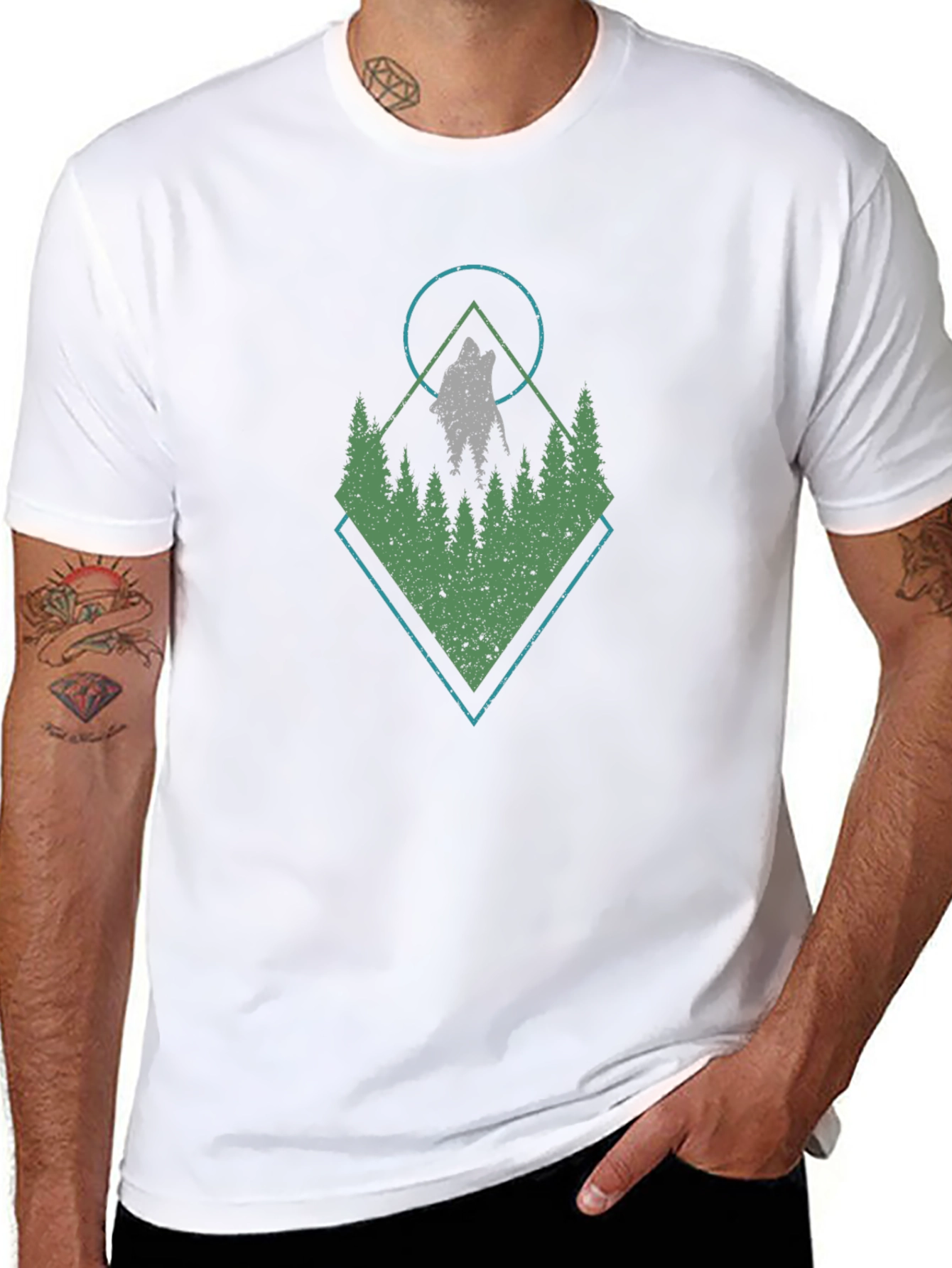 Wolf & Woods Graphic Tee - Black T-Shirt