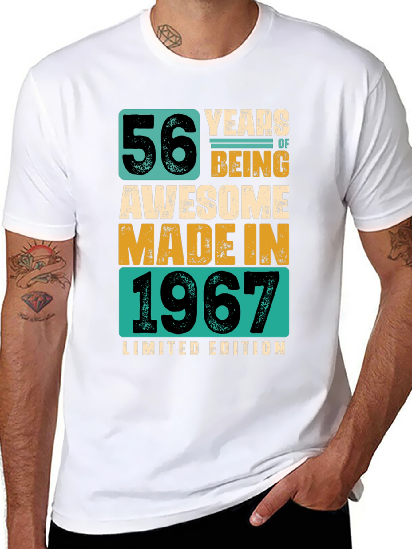 56 Years Awesome 1967 Limited Edition Graphic T-Shirt