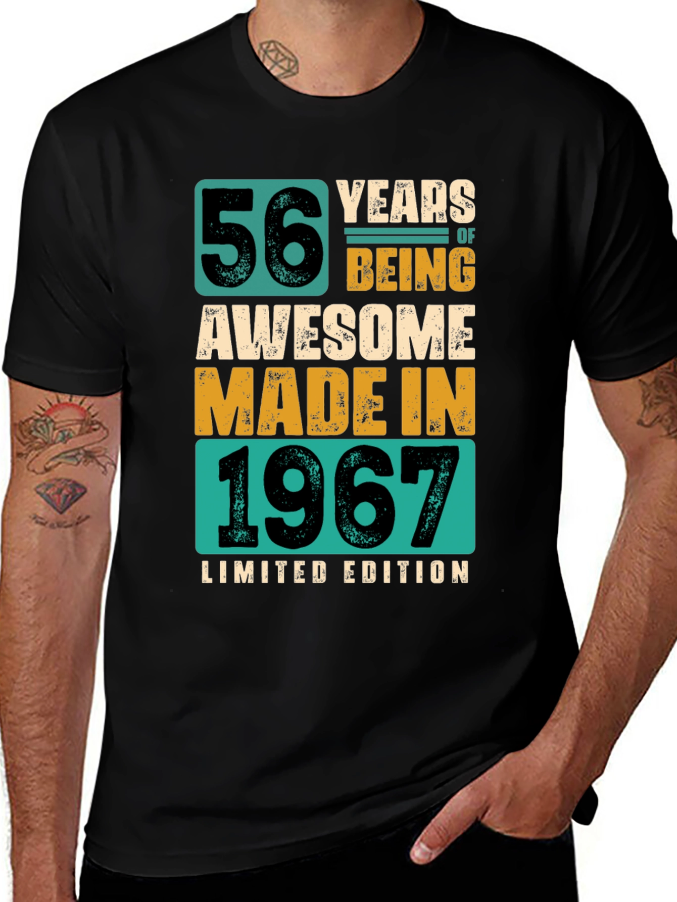 56 Years Awesome 1967 Limited Edition Graphic T-Shirt