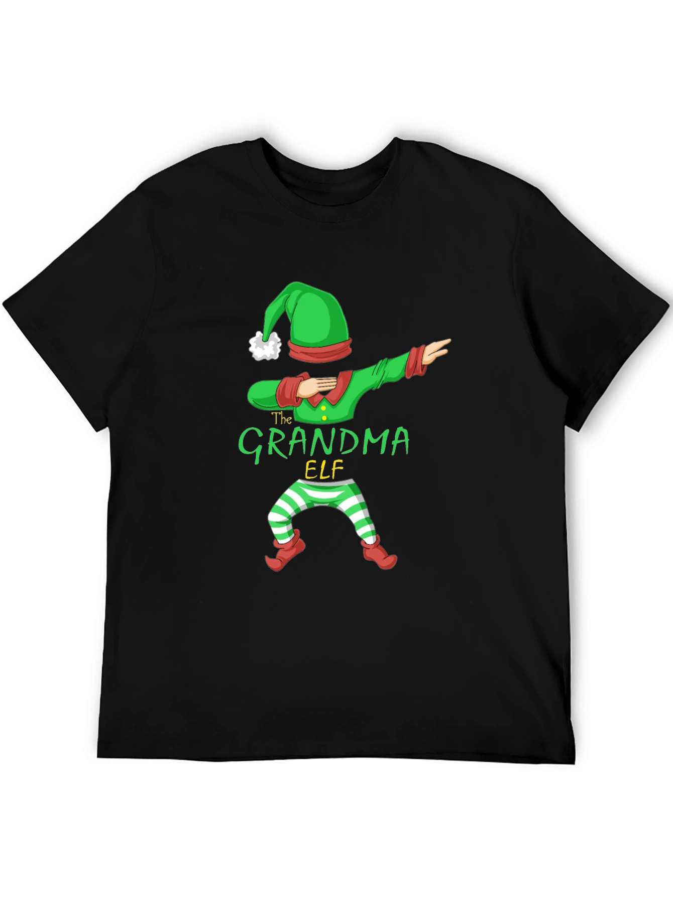 Grandma Elf Dabbing Christmas T-Shirt