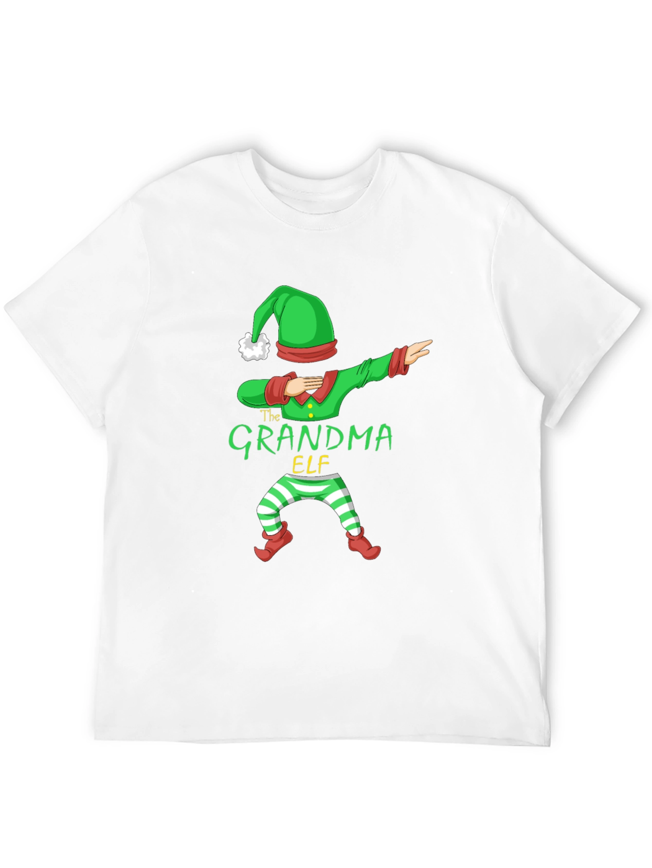 Grandma Elf Dabbing Christmas T-Shirt
