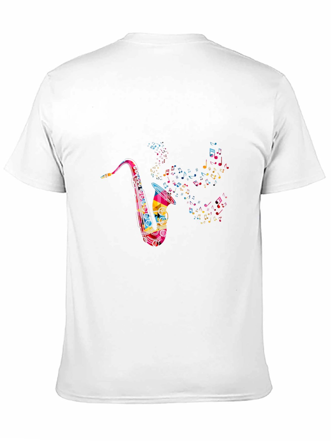 Saxophone Music Notes Graphic Tee