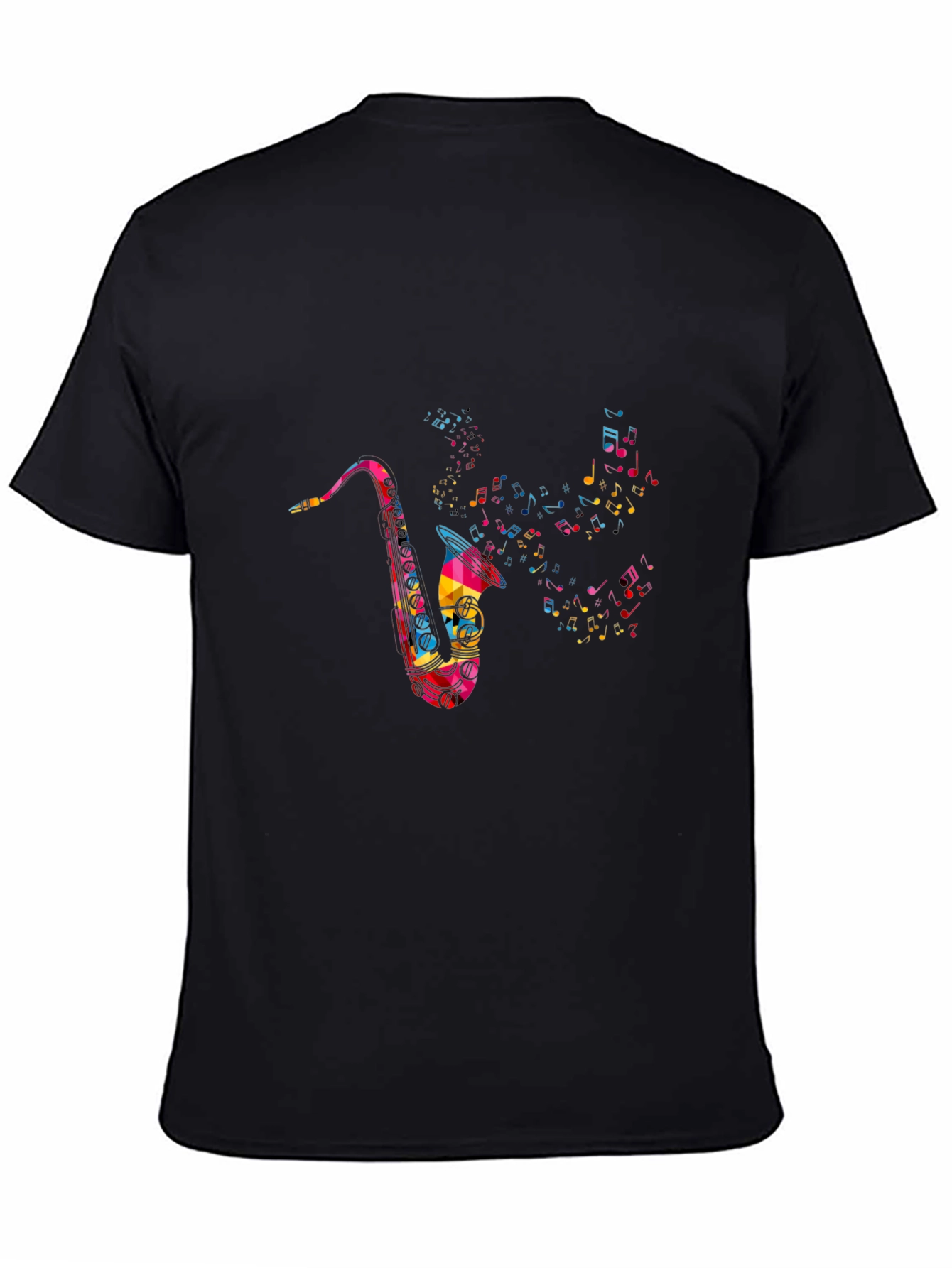 Saxophone Music Notes Graphic Tee