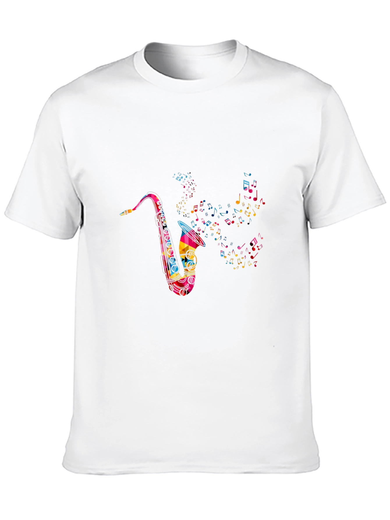 Saxophone Music Notes Graphic Tee