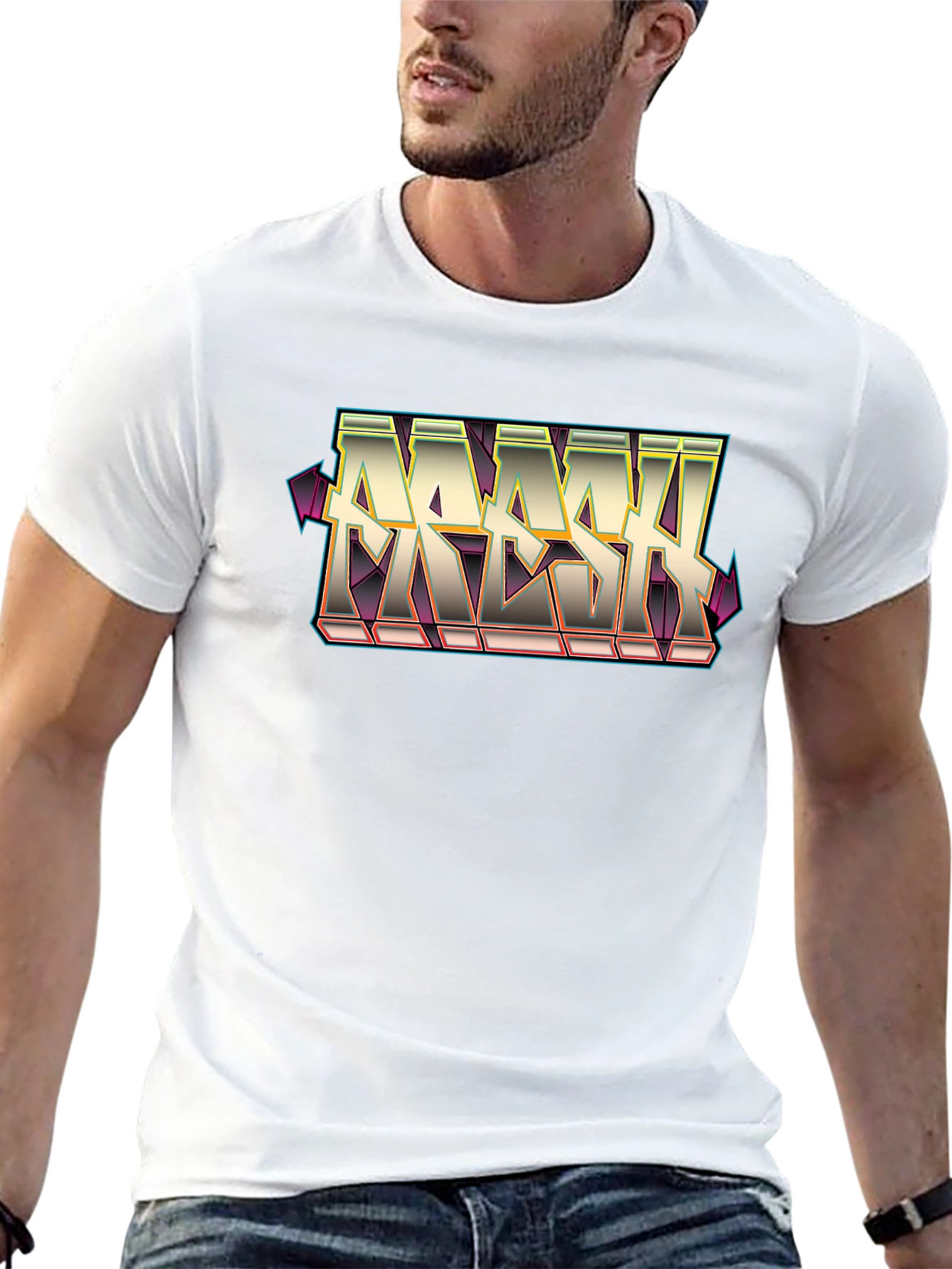 Fresh Graphic Tee - Street Style Black Cotton T-Shirt