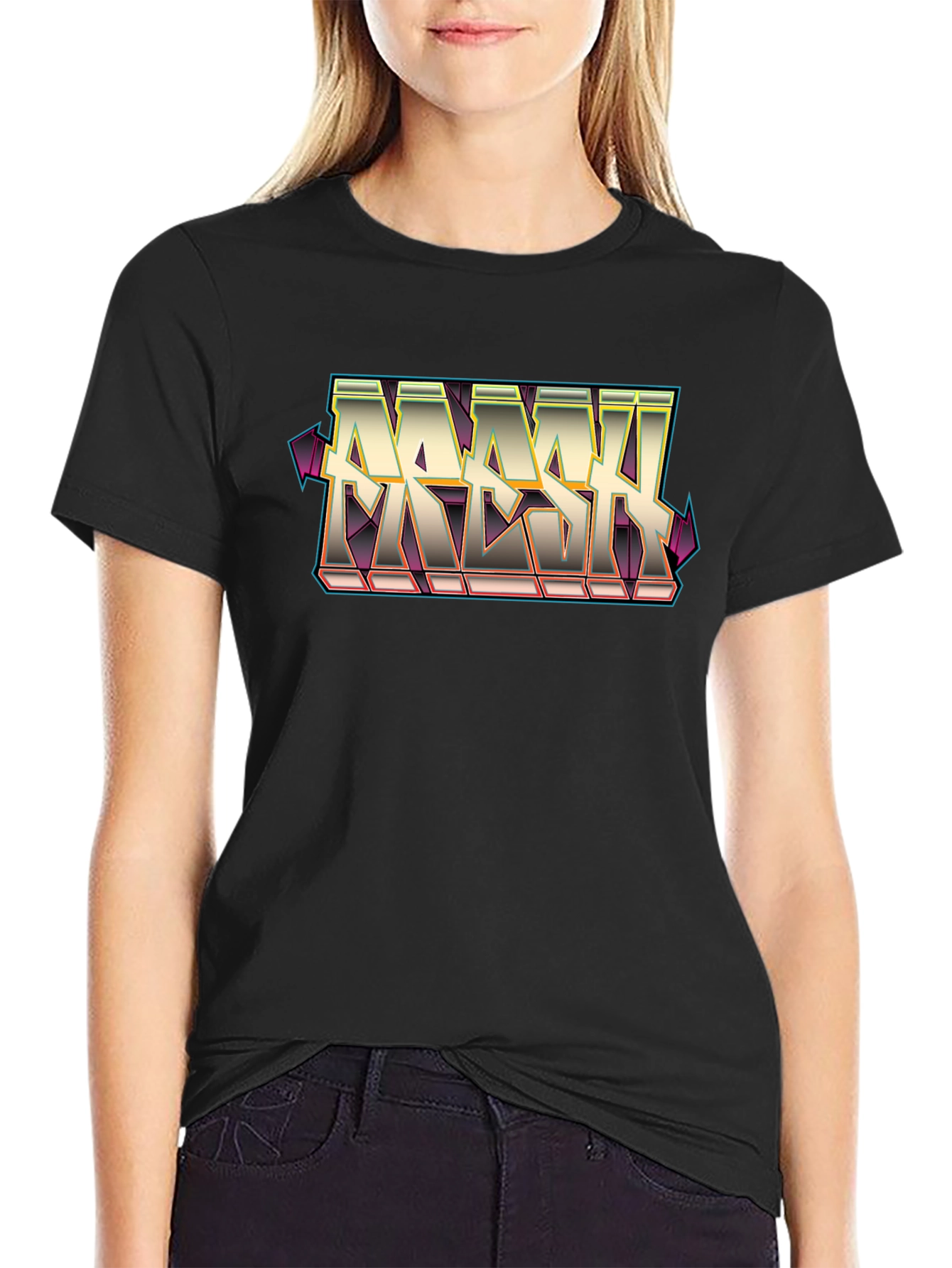 Fresh Graphic Tee - Street Style Black Cotton T-Shirt
