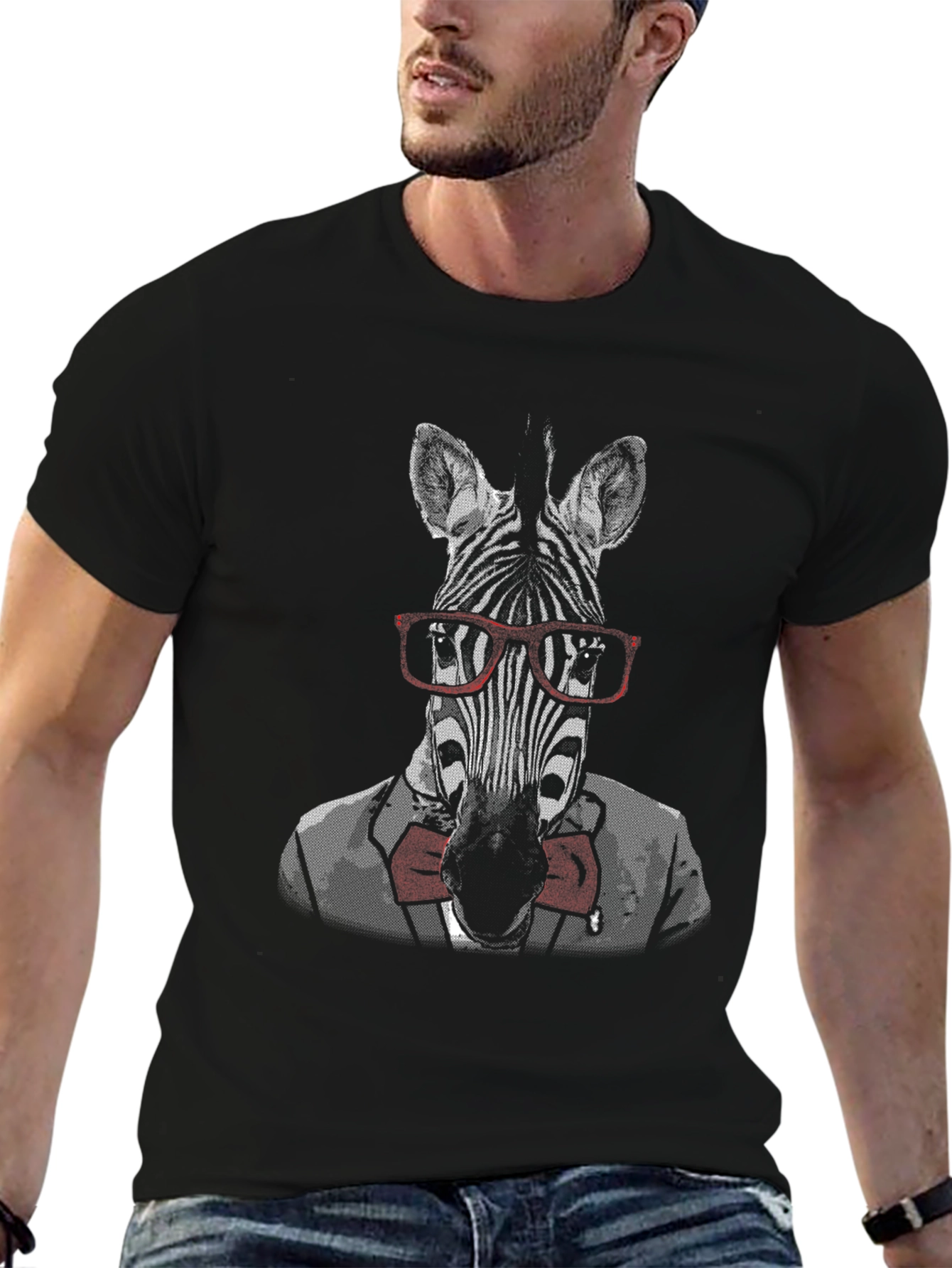 Dapper Zebra T-Shirt - Unique Animal Graphic Tee