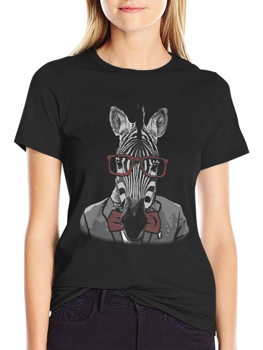 Dapper Zebra T-Shirt - Unique Animal Graphic Tee