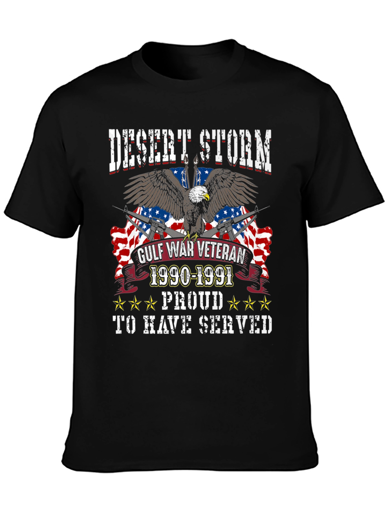 Desert Storm Veteran 1990-1991 Eagle Graphic T-Shirt
