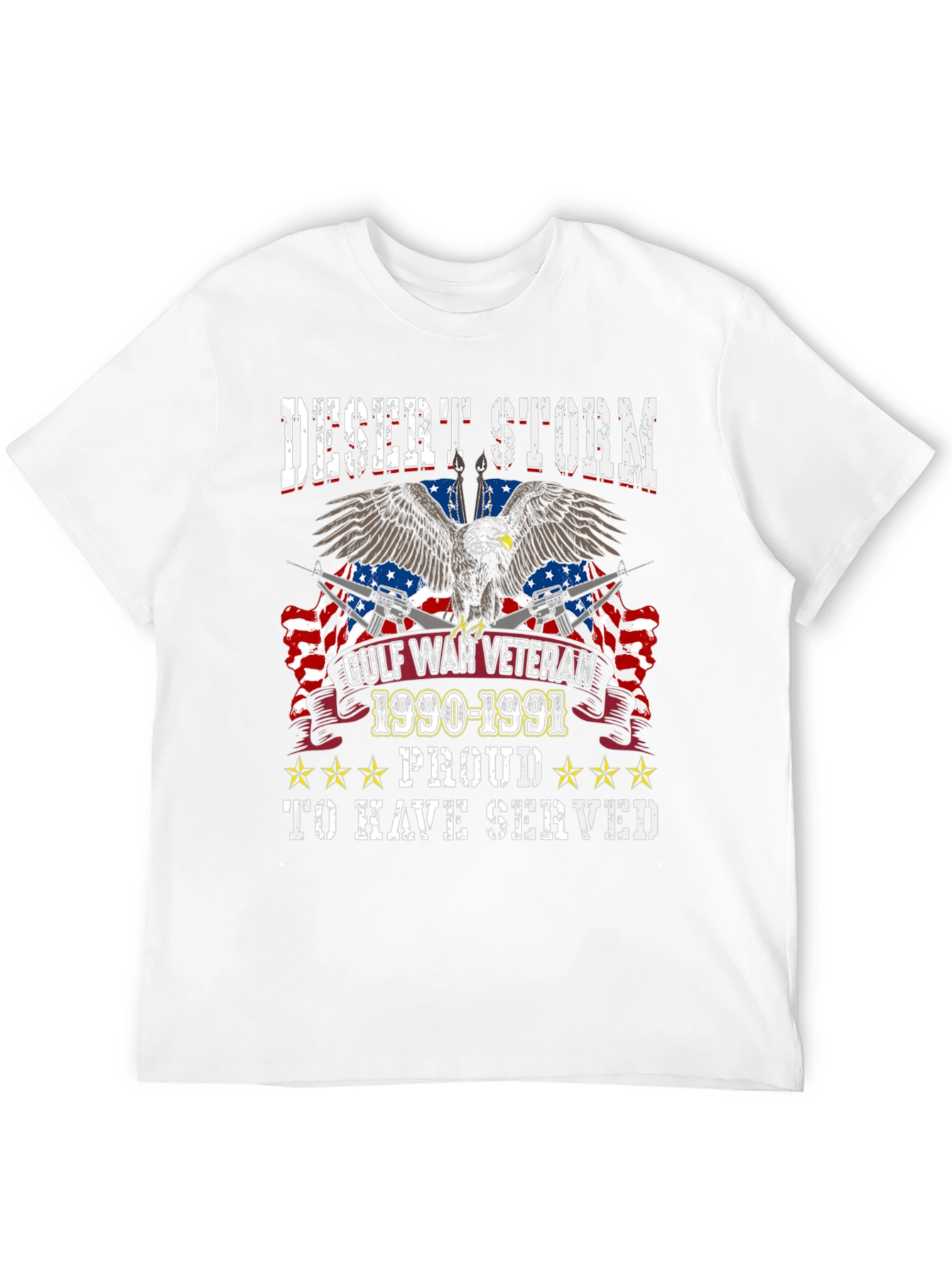 Desert Storm Veteran 1990-1991 Eagle Graphic T-Shirt