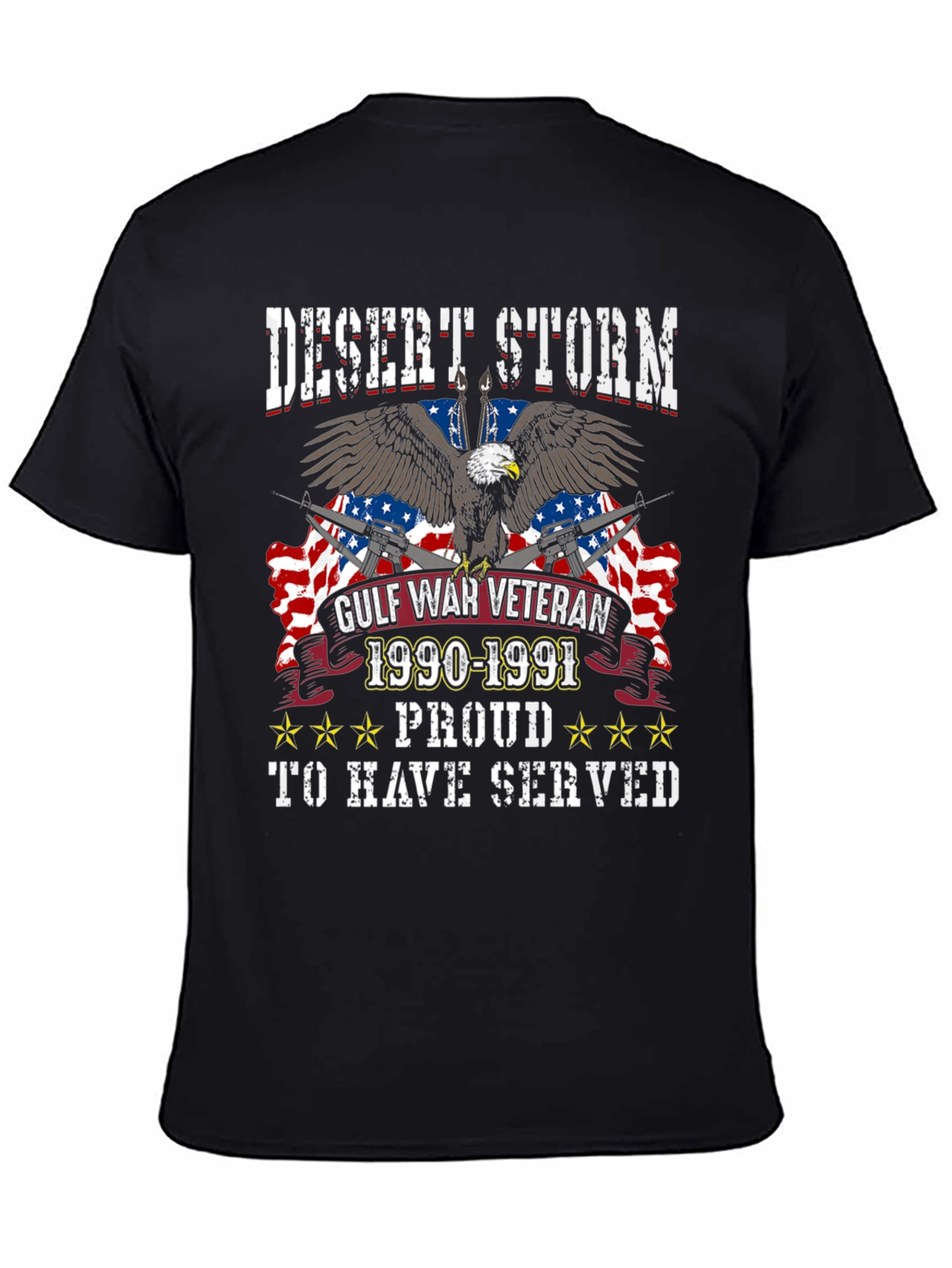 Desert Storm Veteran 1990-1991 Eagle Graphic T-Shirt