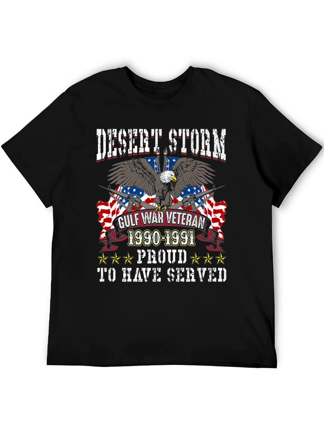 Desert Storm Veteran 1990-1991 Eagle Graphic T-Shirt