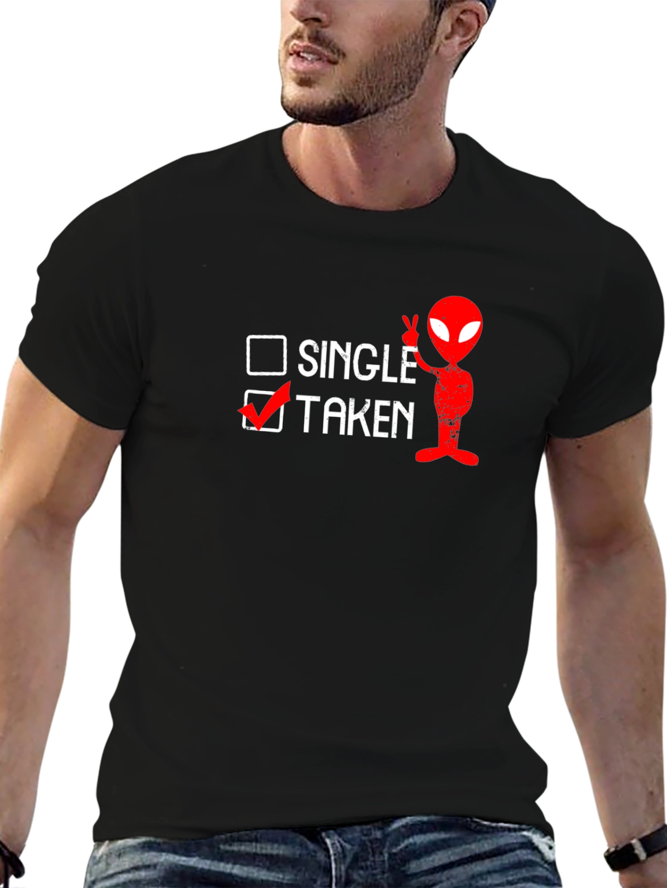 Funny Taken Alien Graphic T-Shirt