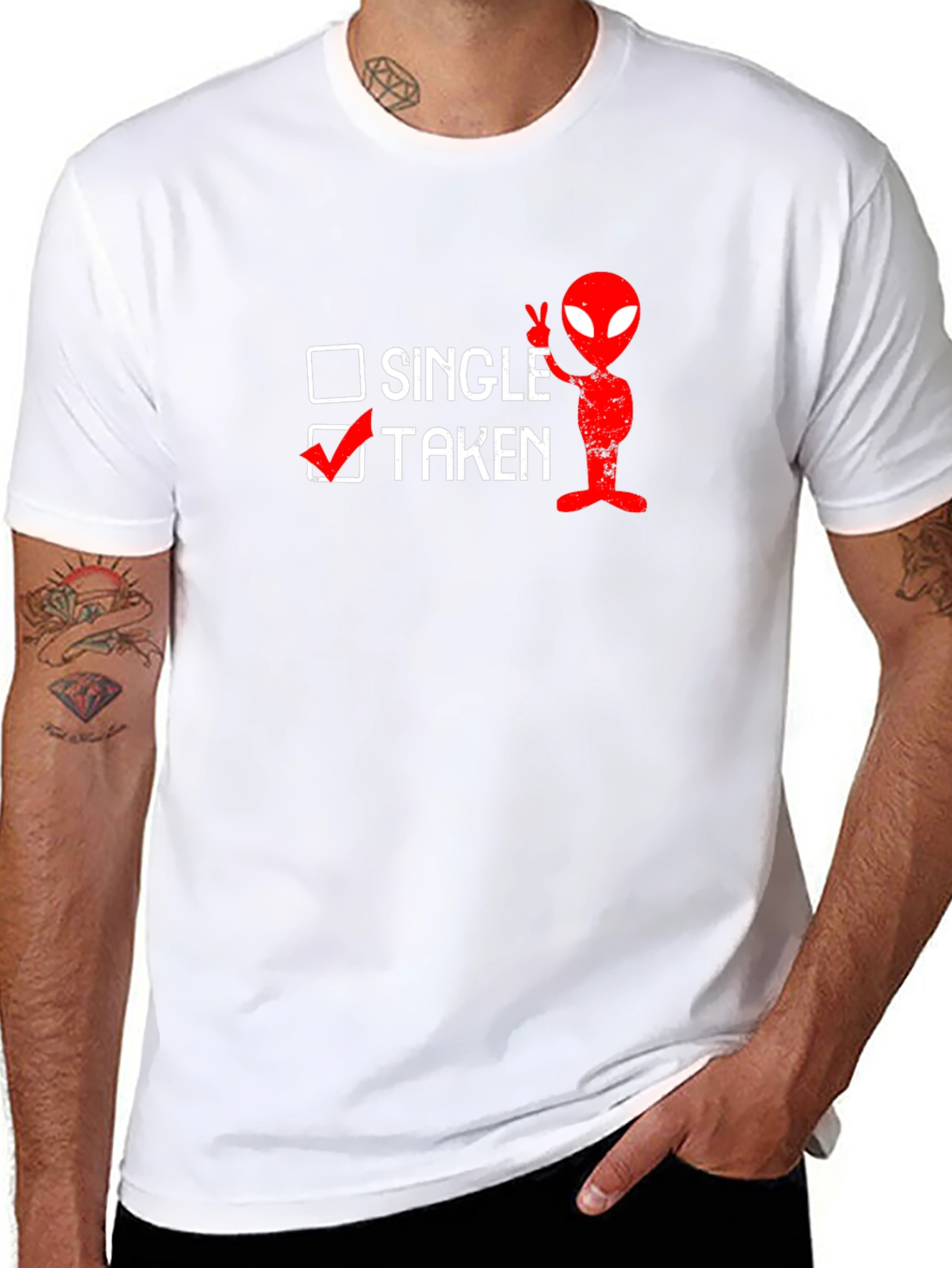 Funny Taken Alien Graphic T-Shirt