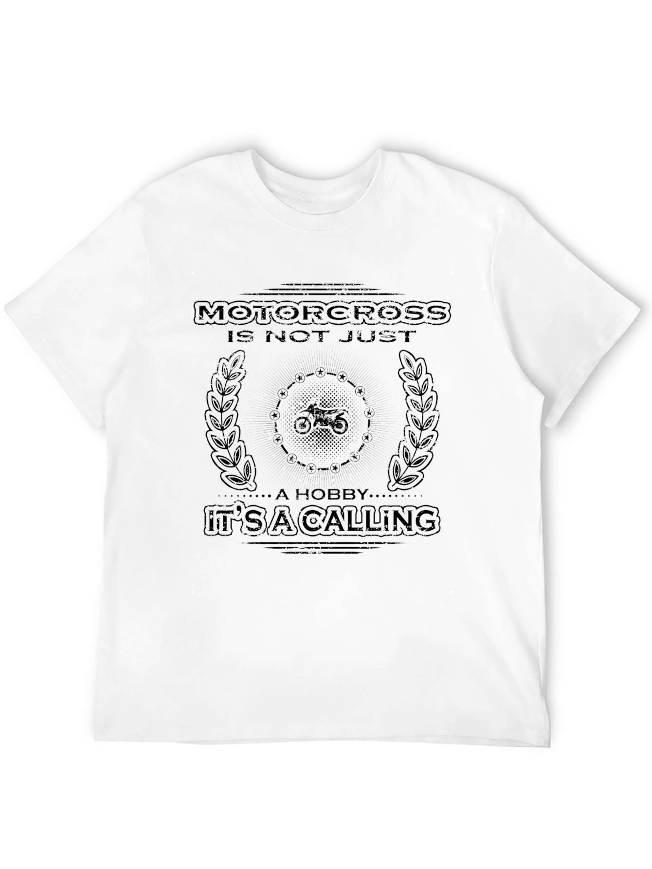 Motocross Calling Black Graphic T-Shirt