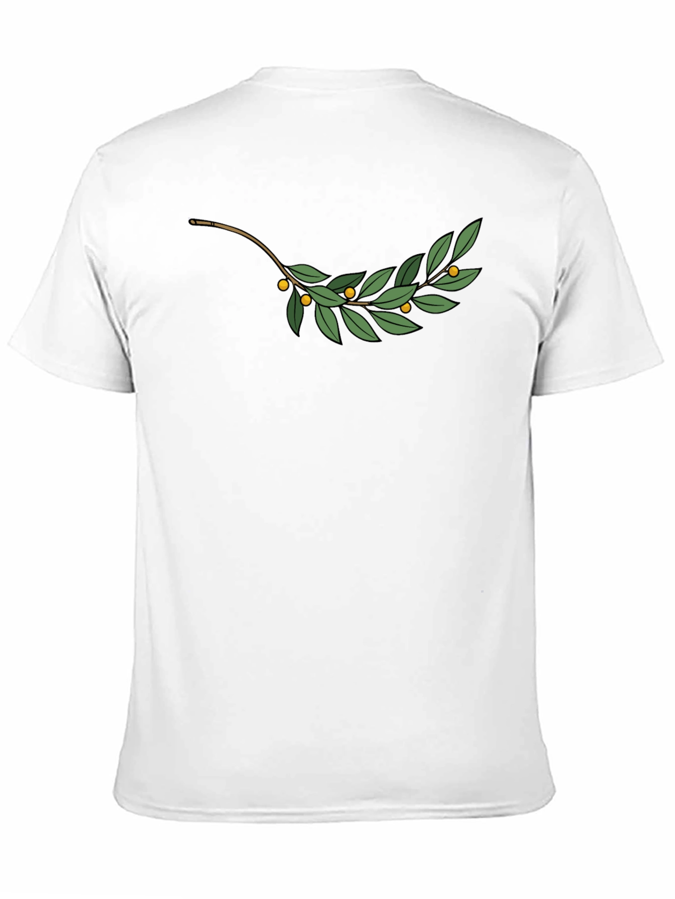 Olive Branch Graphic Tee - Black Casual T-Shirt
