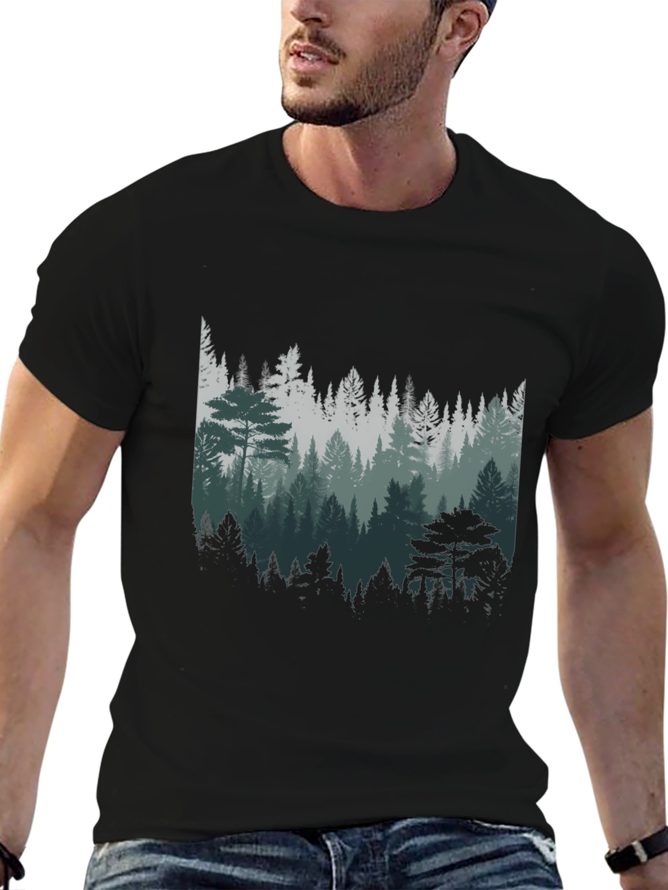 Forest Graphic Print T-Shirt - Nature Lover Tee