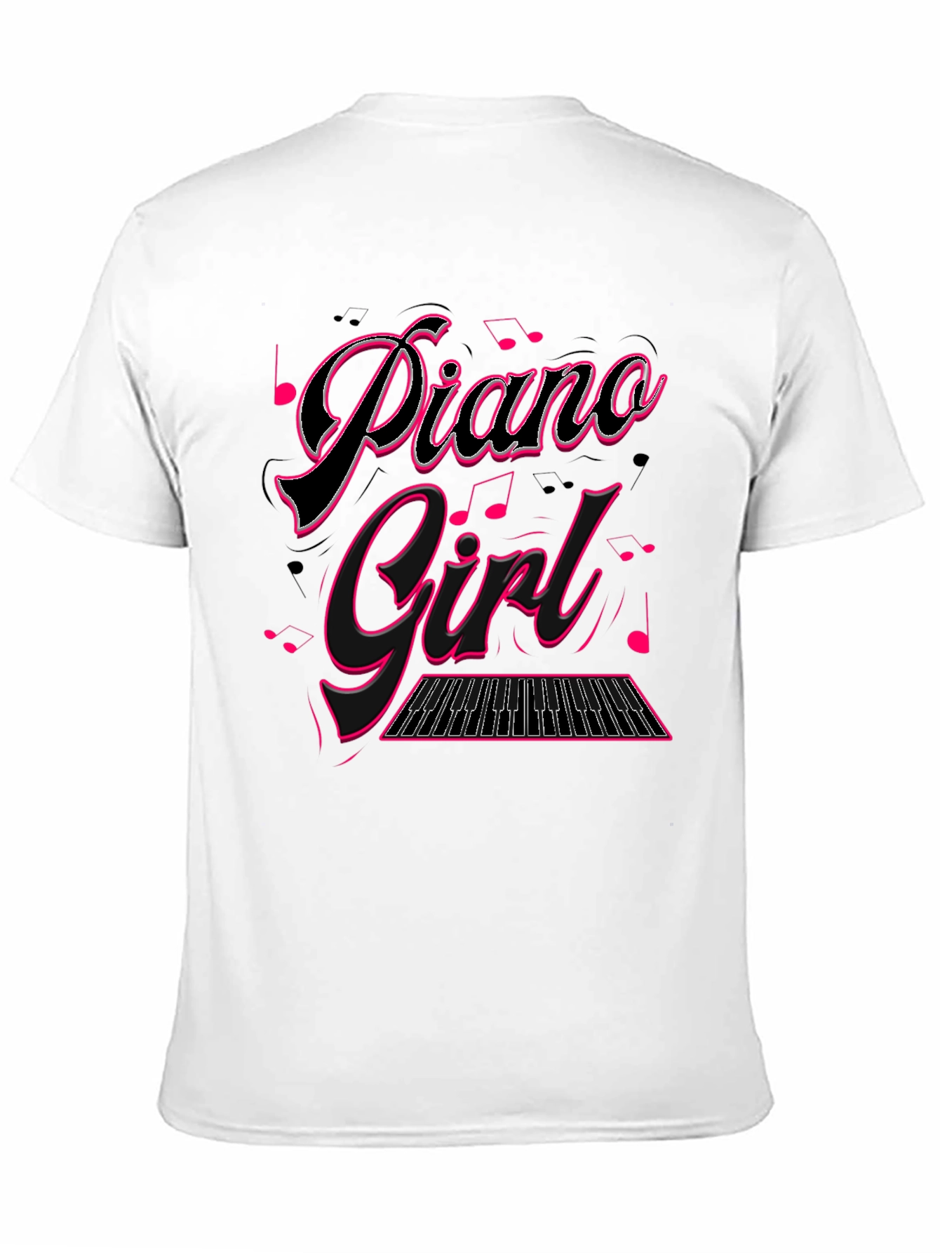 Piano Girl Black Graphic Tee