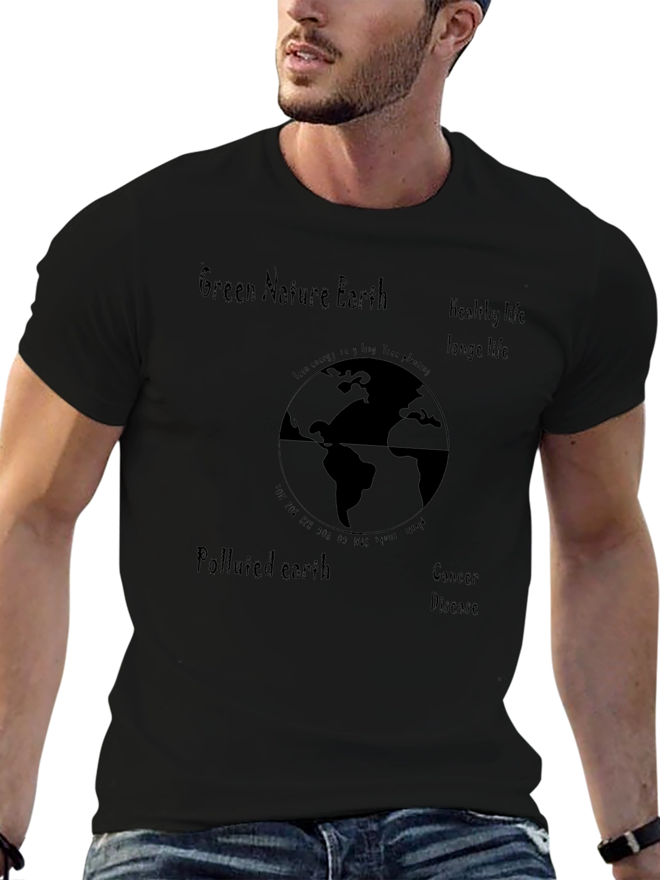 Eco-Friendly Earth Graphic T-Shirt