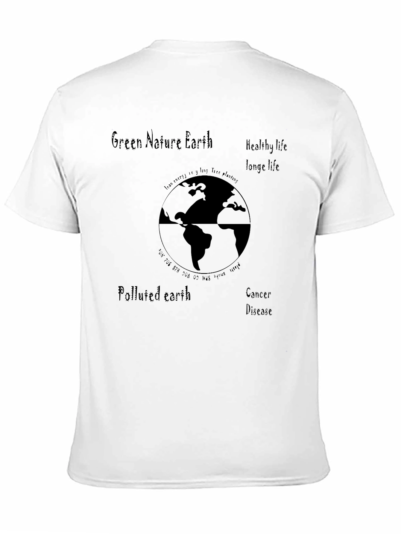 Eco-Friendly Earth Graphic T-Shirt
