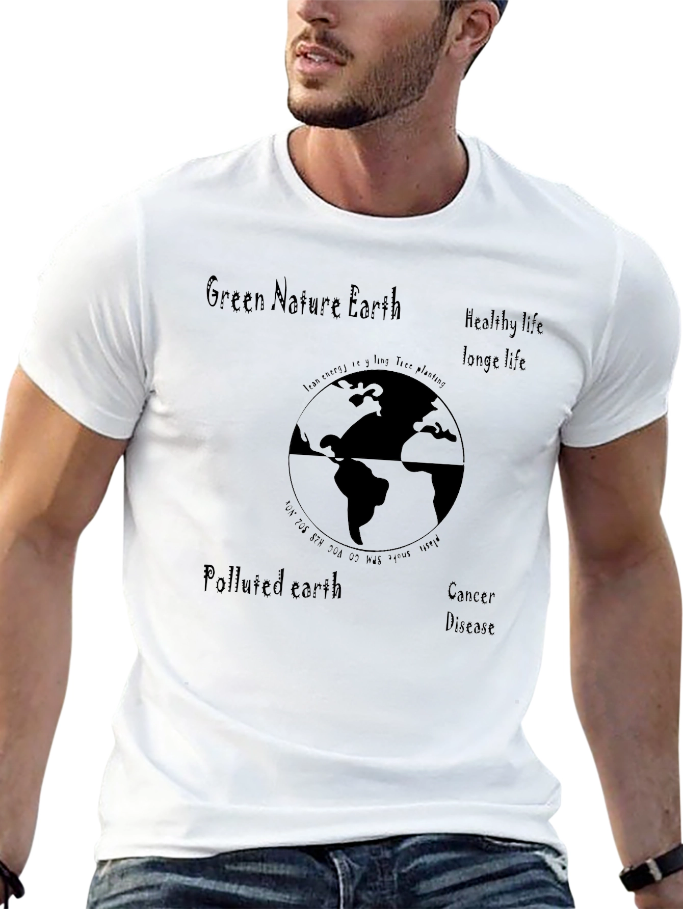Eco-Friendly Earth Graphic T-Shirt