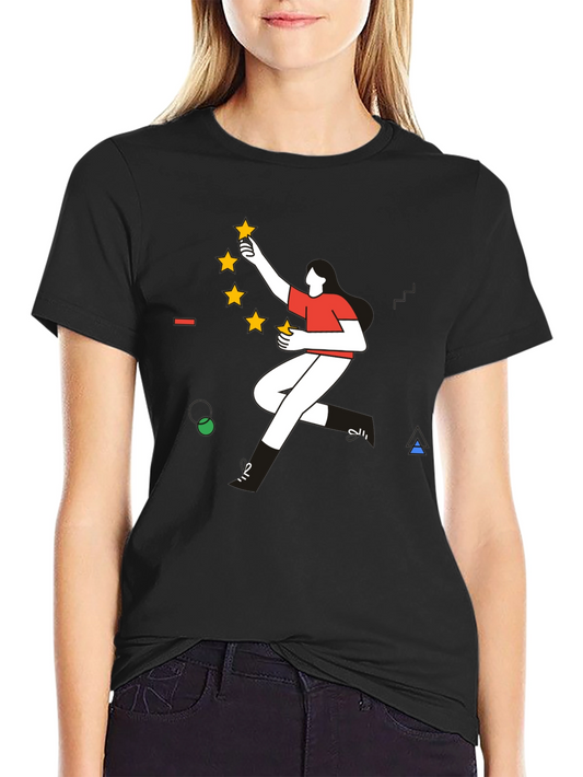 Modern Graphic Tee - Reach for the Stars