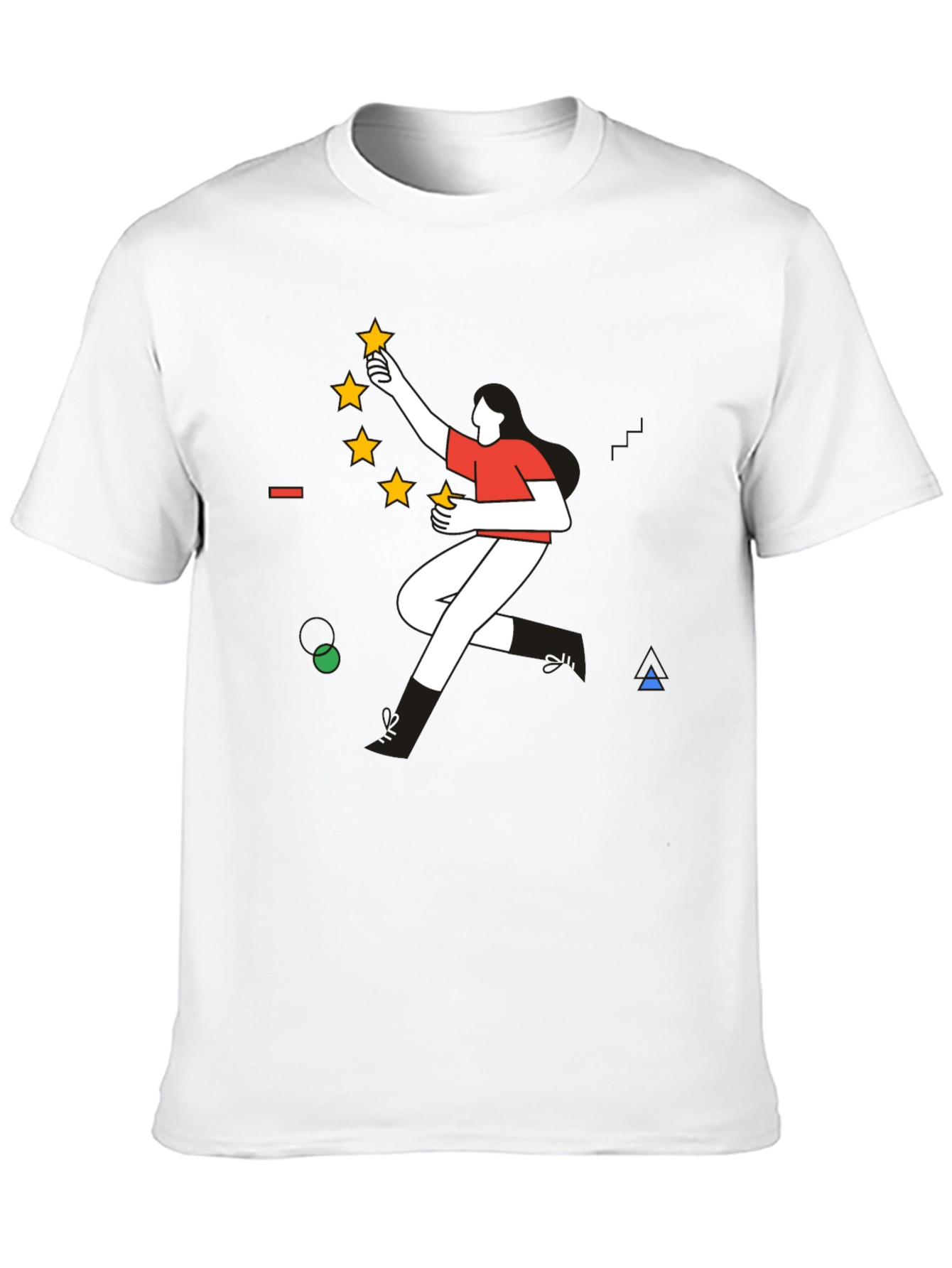 Modern Graphic Tee - Reach for the Stars