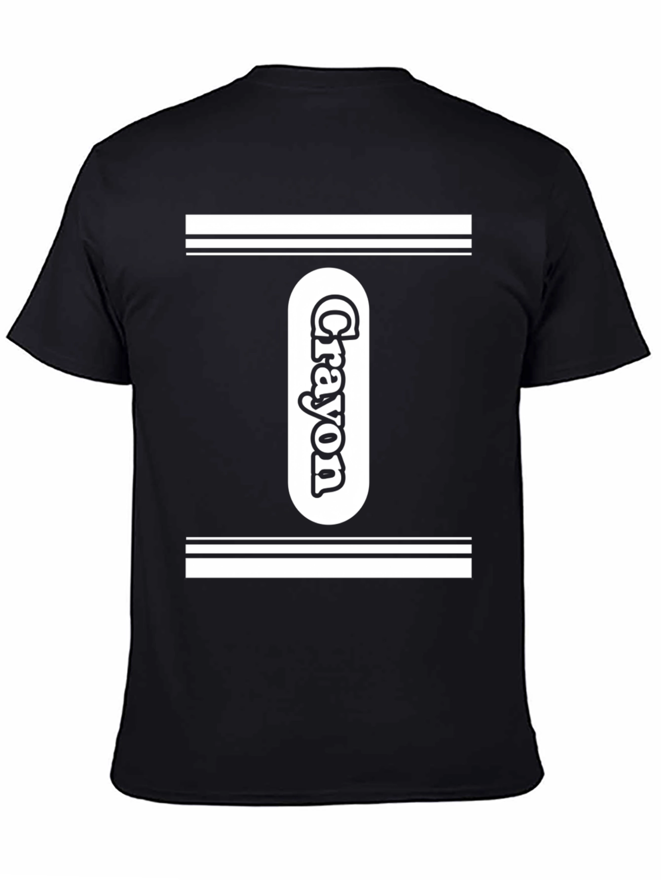 Crayon Graphic T-Shirt - Black Unique Design