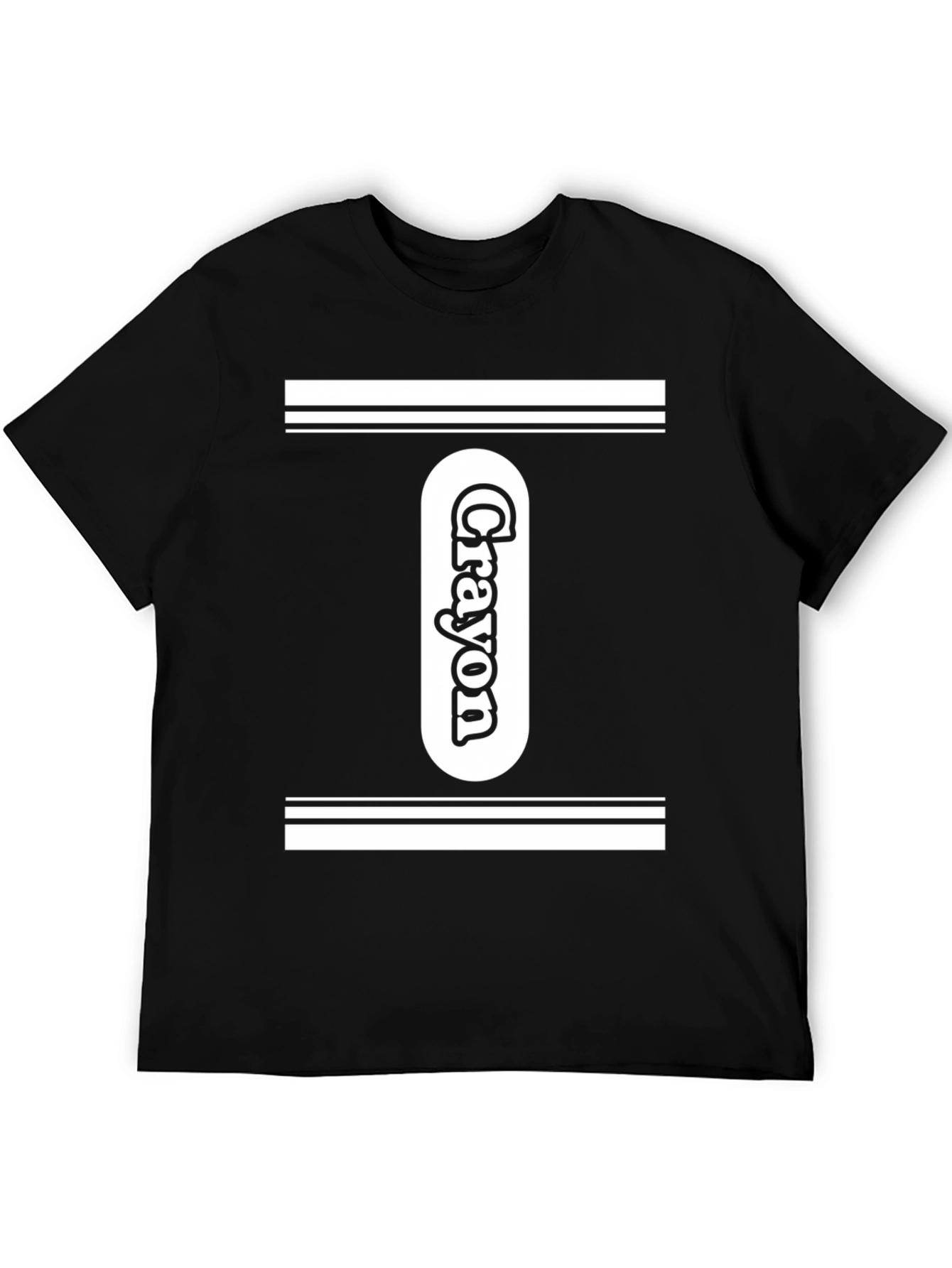 Crayon Graphic T-Shirt - Black Unique Design