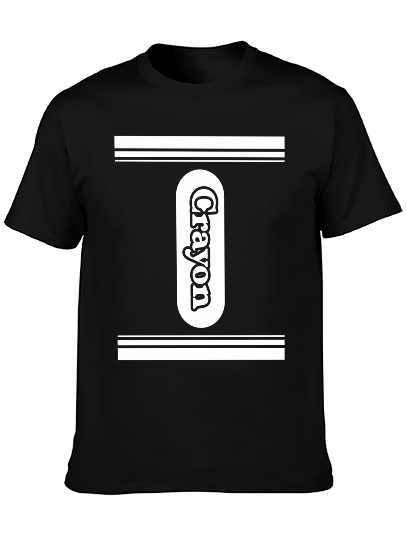 Crayon Graphic T-Shirt - Black Unique Design