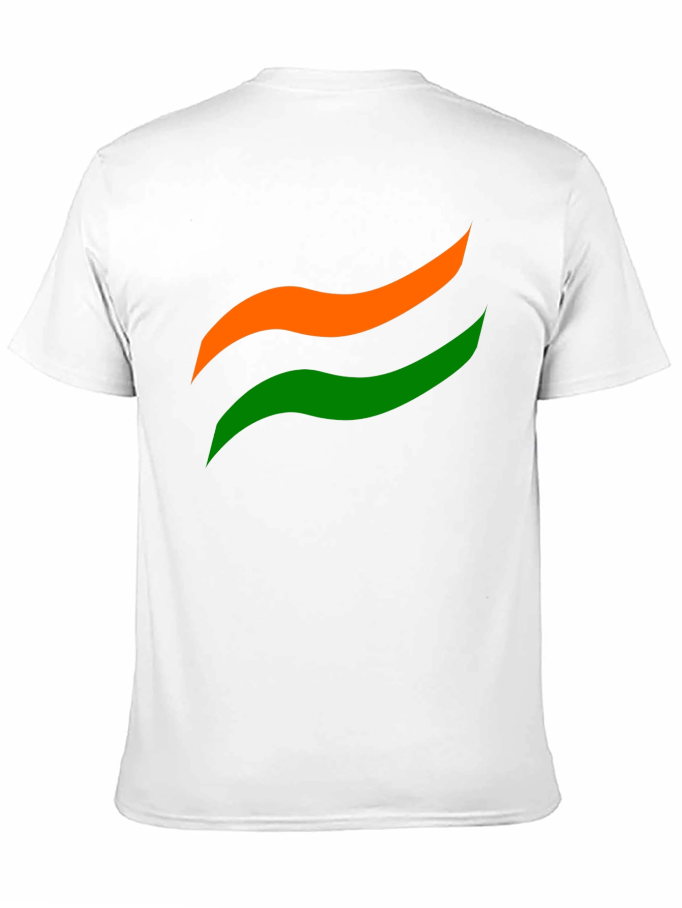 India Flag Graphic Black Tee - Mens Cotton T-Shirt