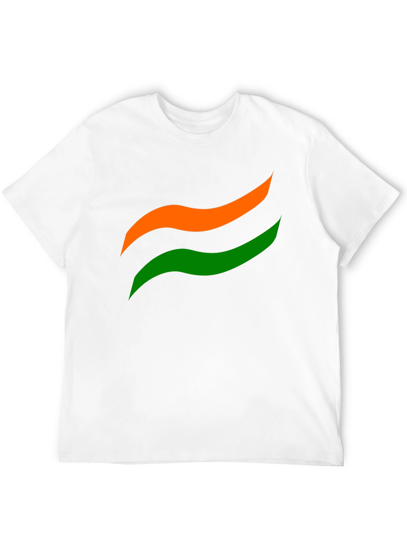 India Flag Graphic Black Tee - Mens Cotton T-Shirt