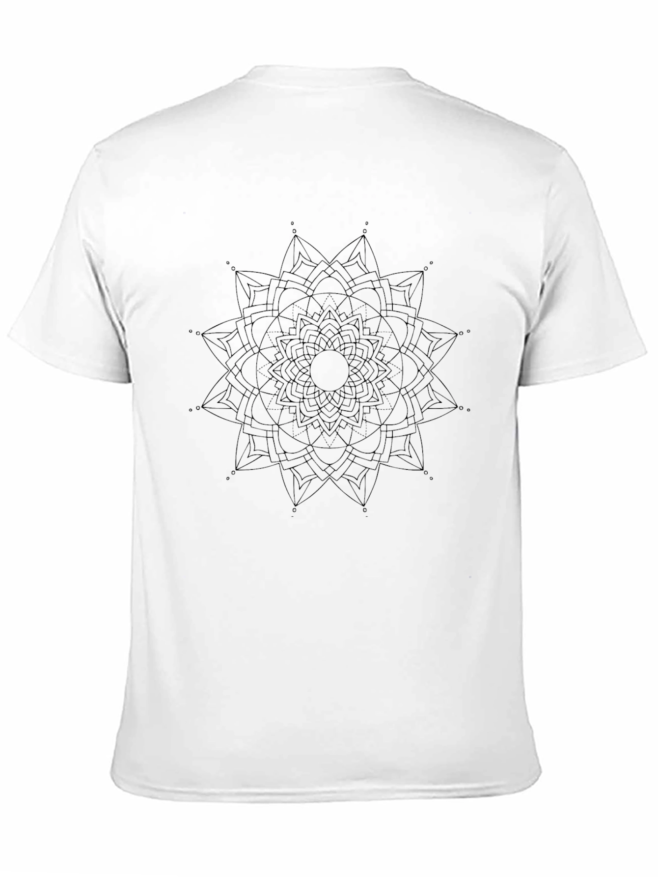 Black Mandala Graphic T-Shirt - Mens Casual Wear