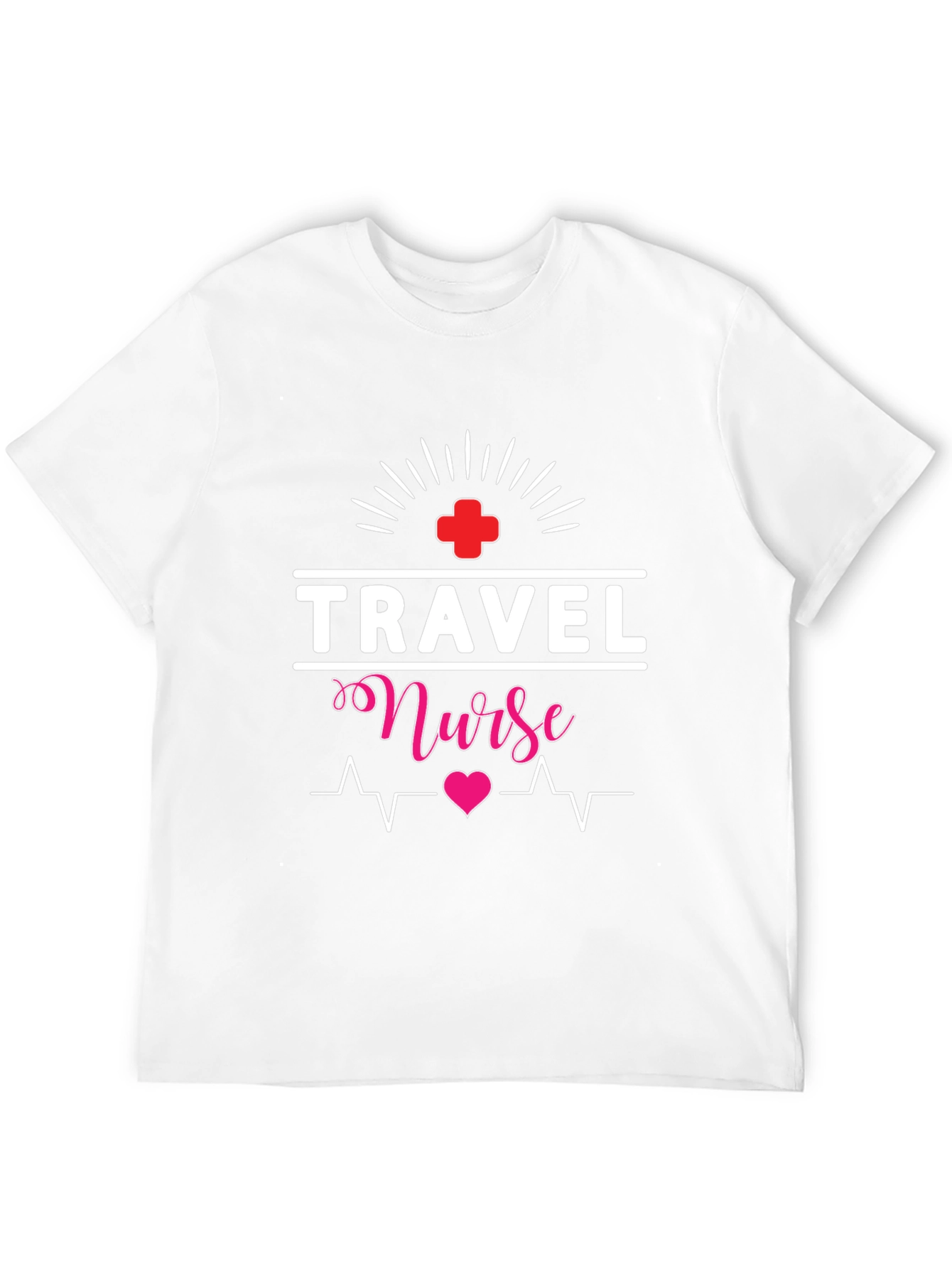 Travel Nurse T-Shirt: Heartbeat Design