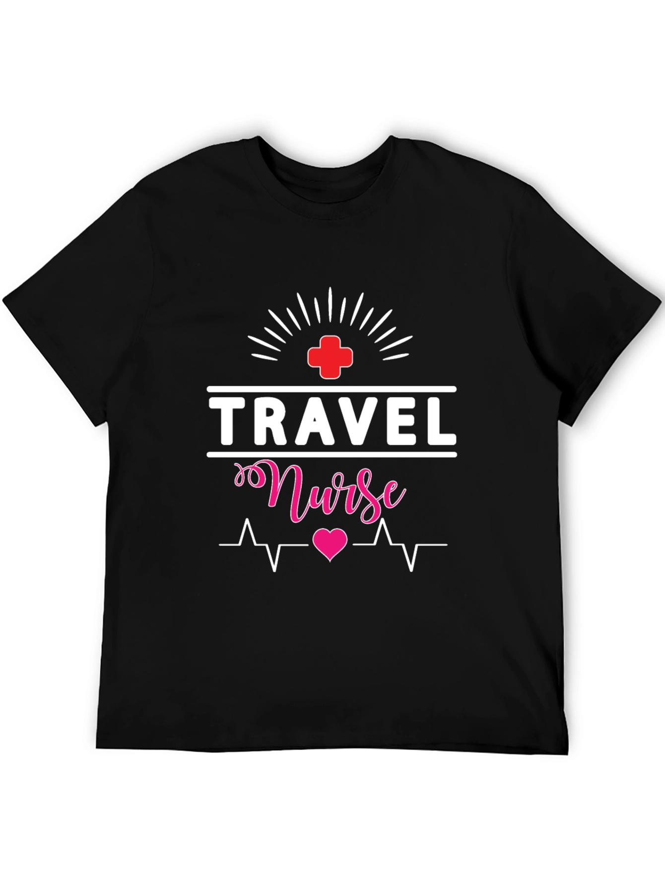 Travel Nurse T-Shirt: Heartbeat Design