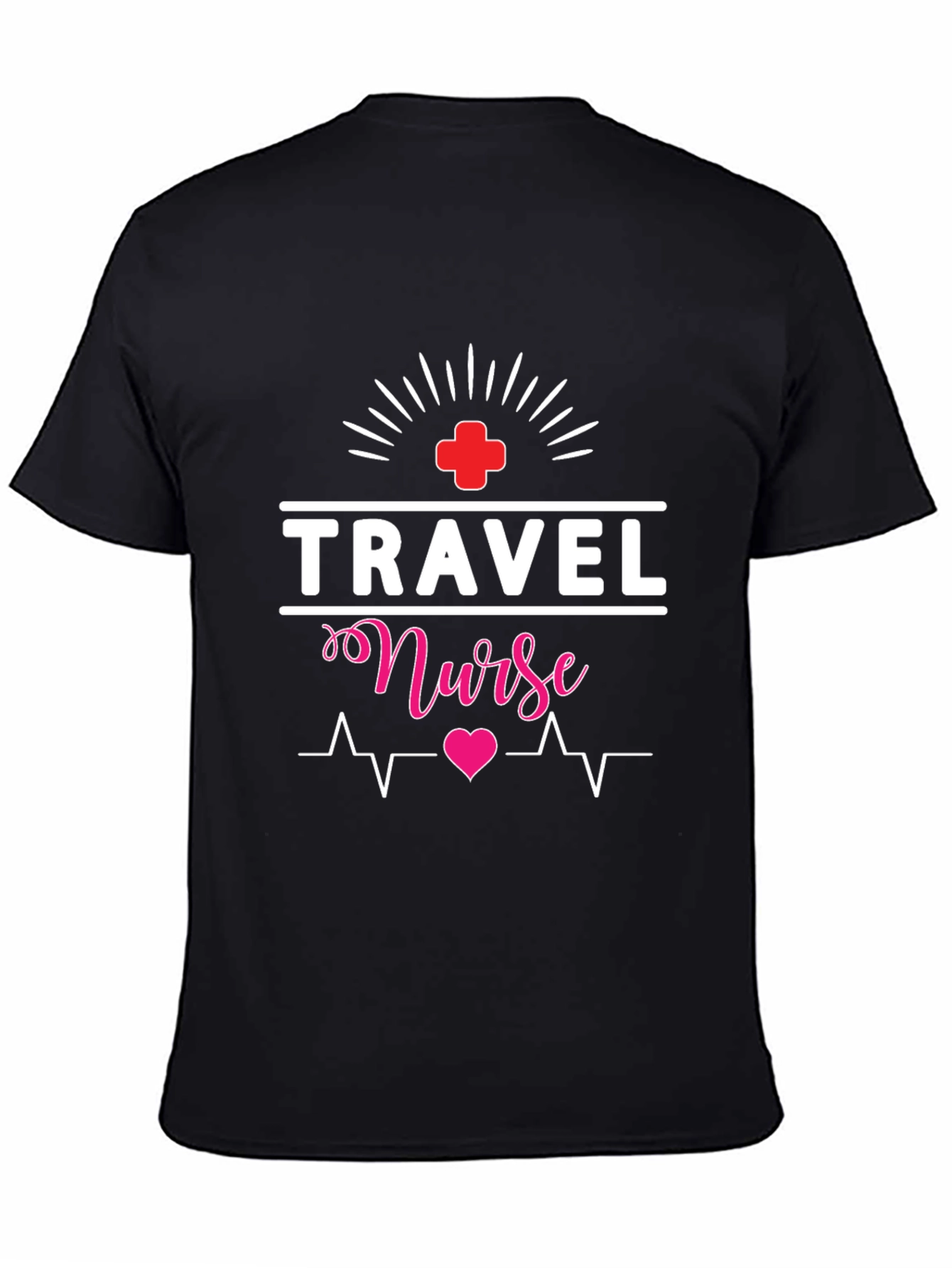 Travel Nurse T-Shirt: Heartbeat Design