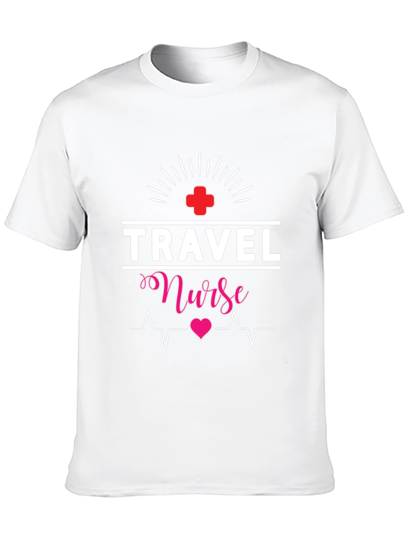 Travel Nurse T-Shirt: Heartbeat Design